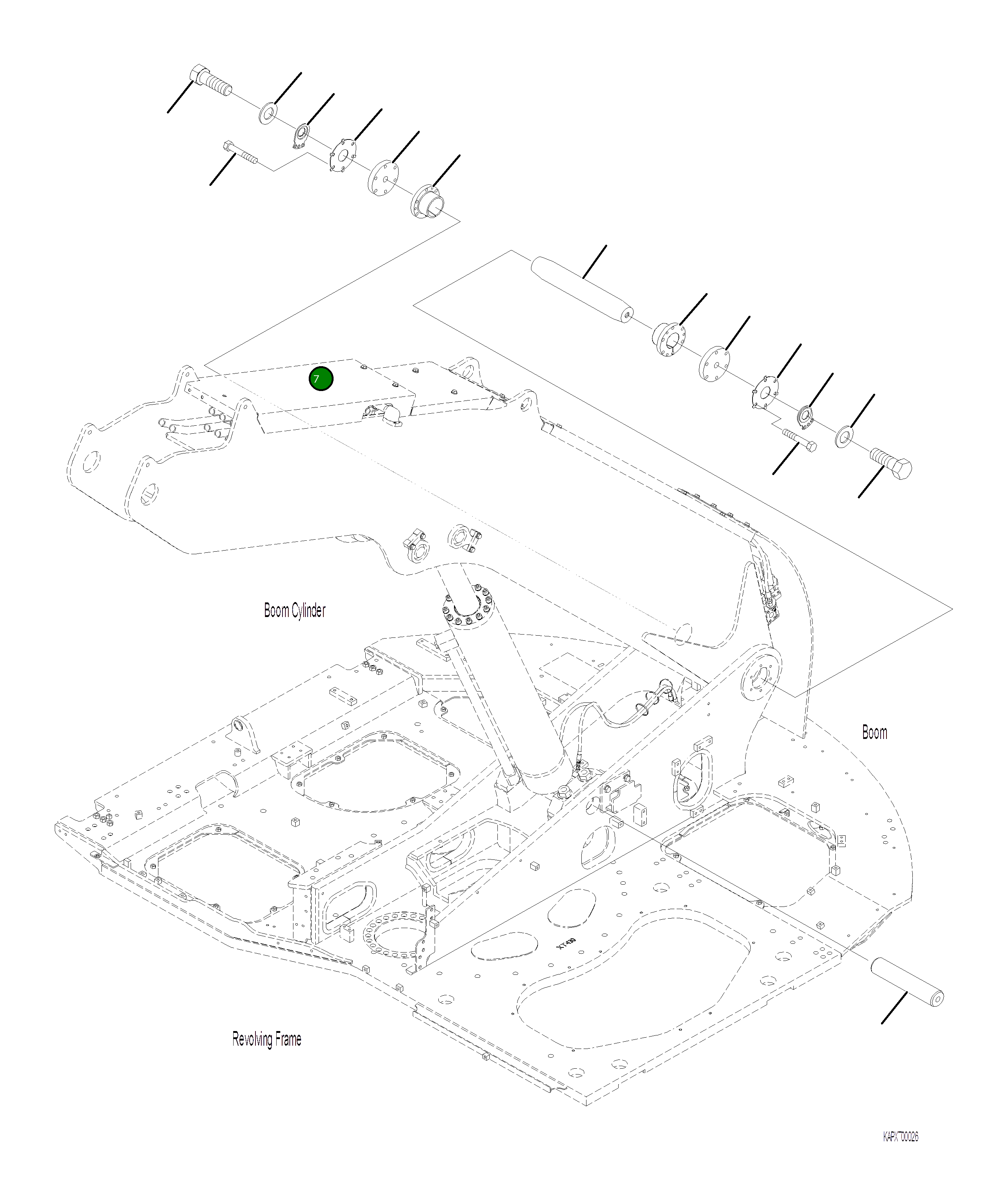 Палец 4A1-70-21811 Komatsu