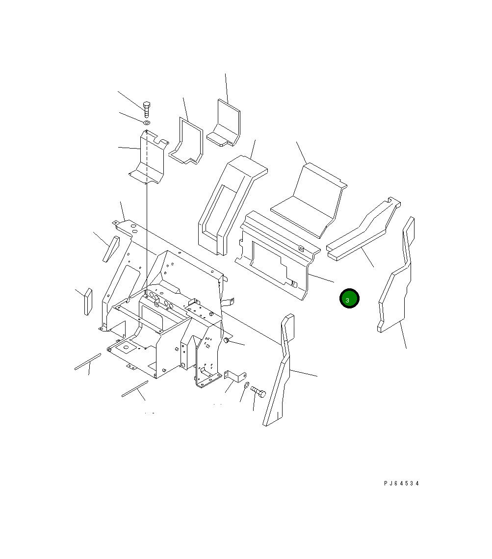 Лист 22L-979-1261 Komatsu