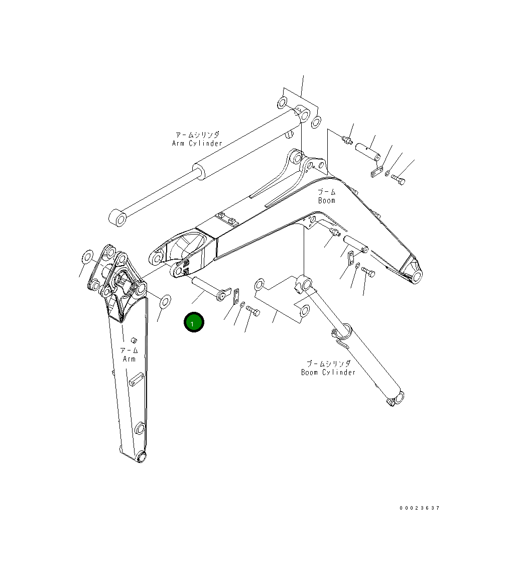 Палец 22K-70-21160 Komatsu