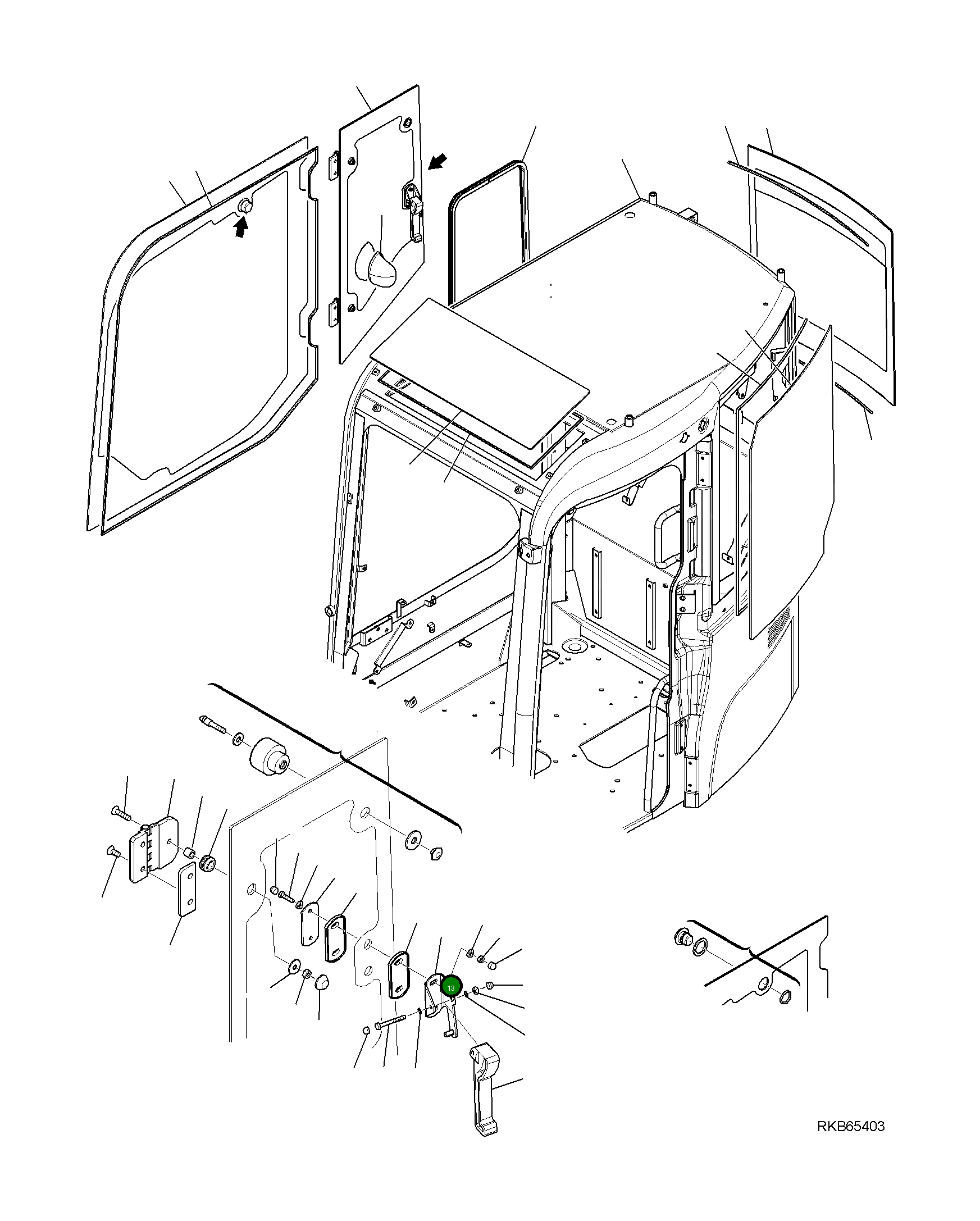 Опора 21W-54-R1970 Komatsu