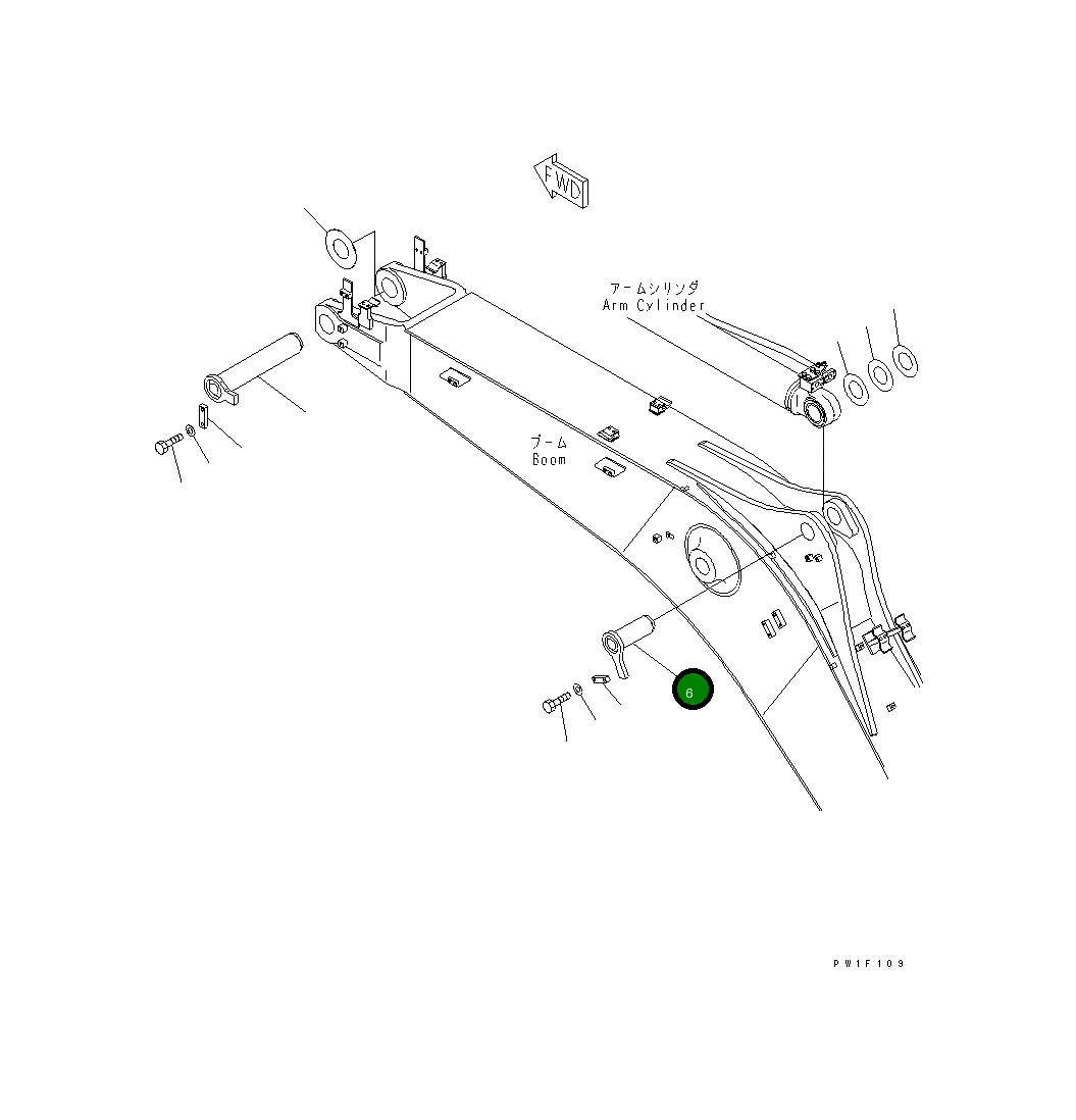 Палец 22U-70-11480NK Komatsu