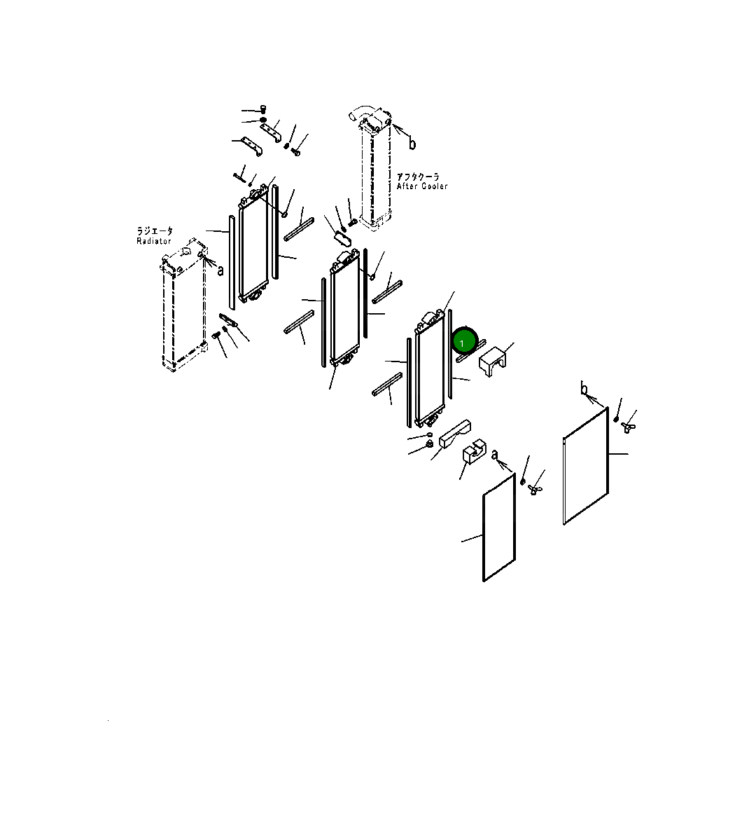 Масляный радиатор 206-03-22121 Komatsu