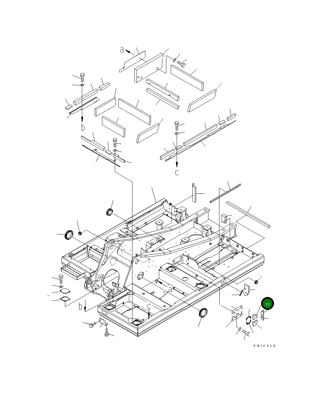 Лист 21K-46-B7190 Komatsu