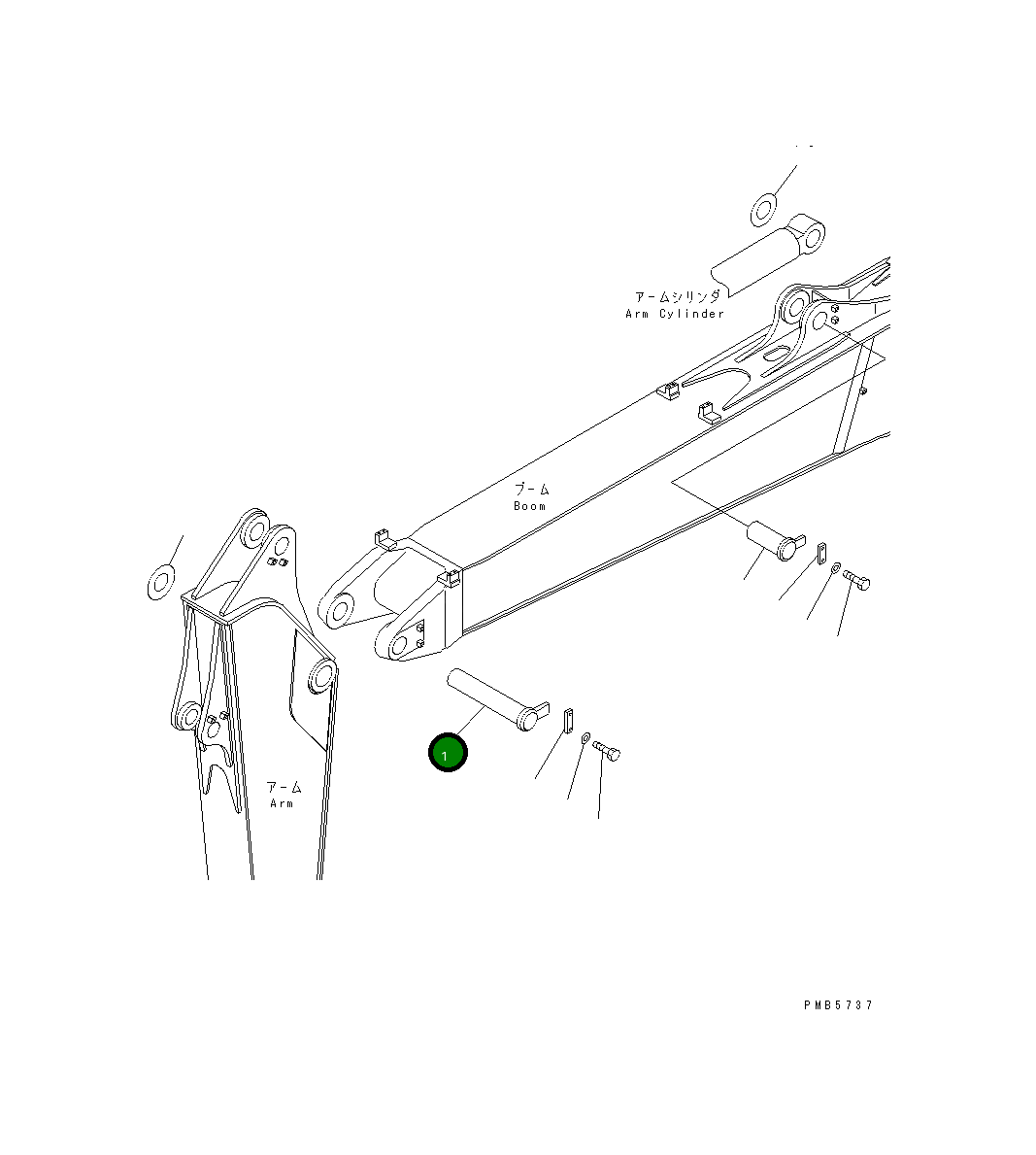 Палец 21K-70-31170 Komatsu