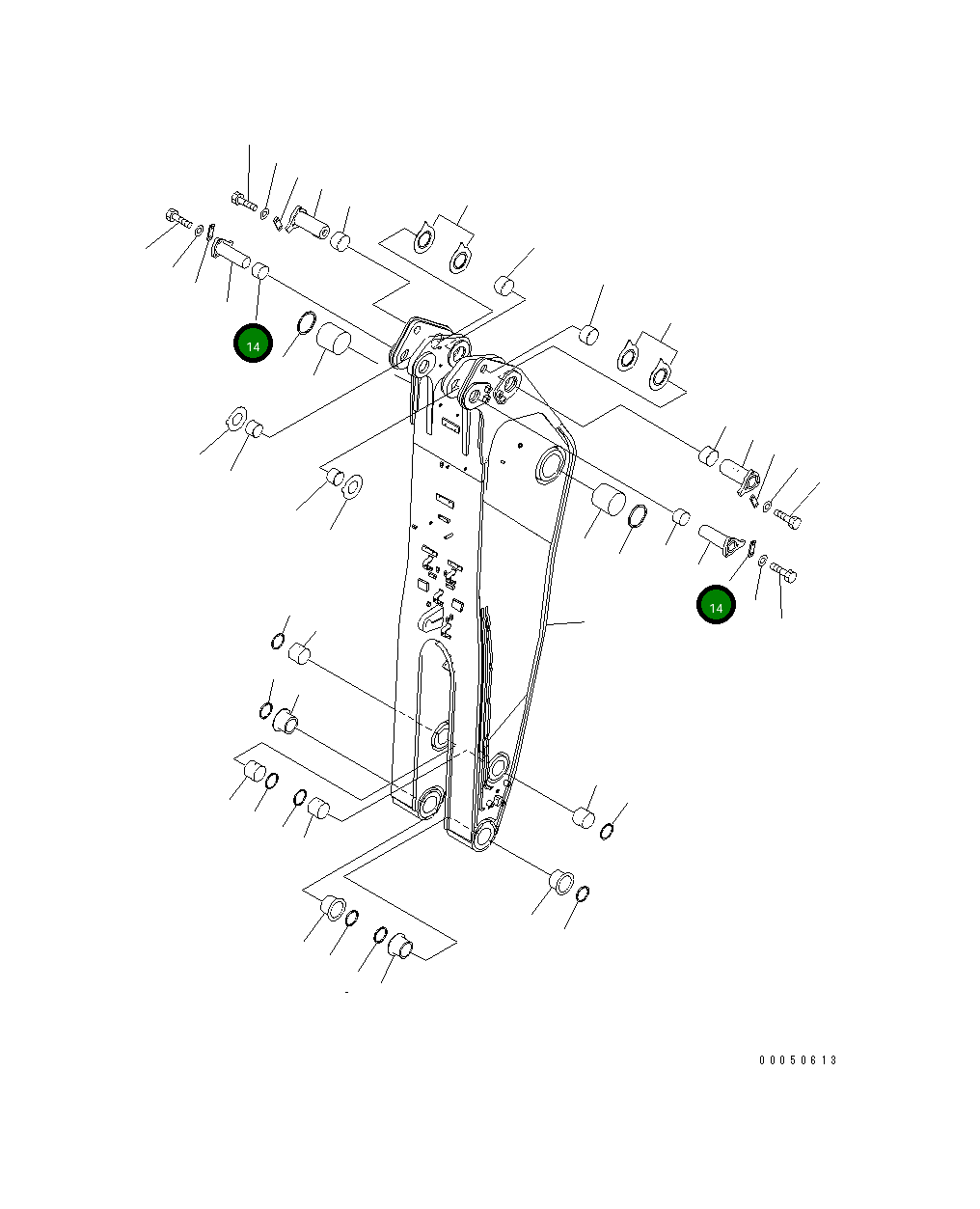 Палец 21T-70-32140 Komatsu