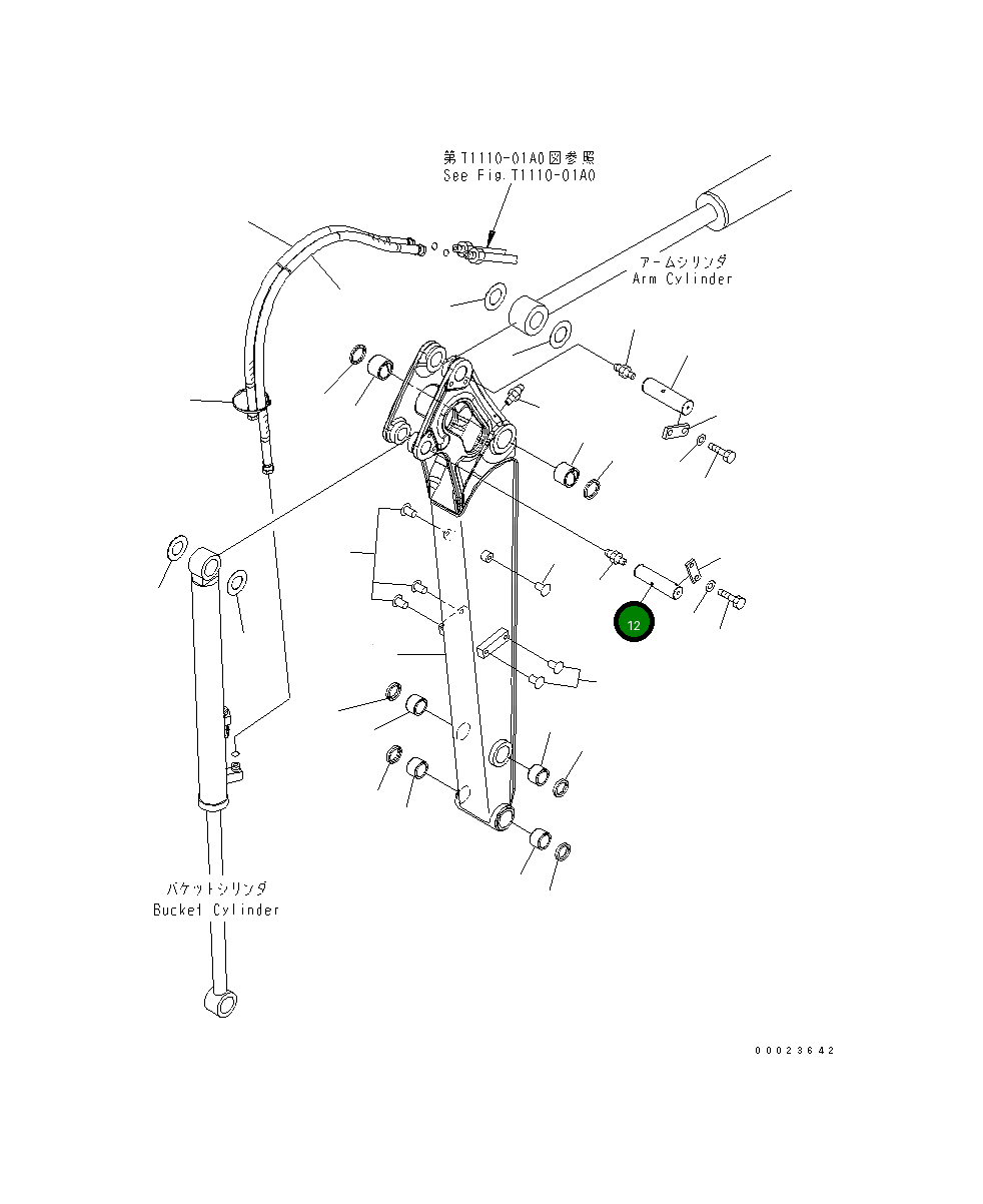 Палец 22K-70-21561 Komatsu