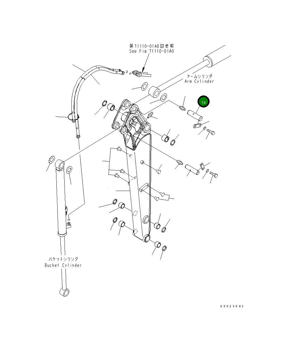 Палец 22K-70-21241 Komatsu
