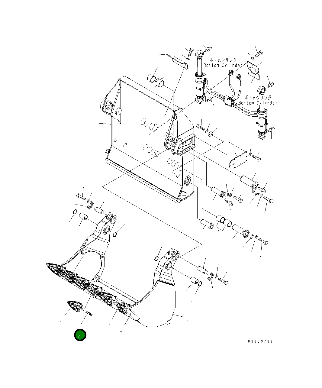 Палец 21N-70-37731 Komatsu