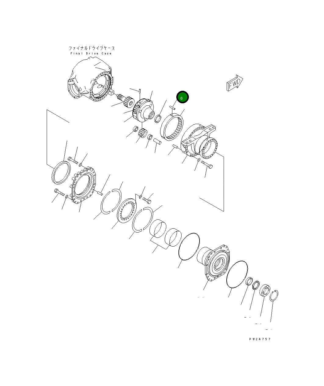 Палец 23B-22-31890 Komatsu