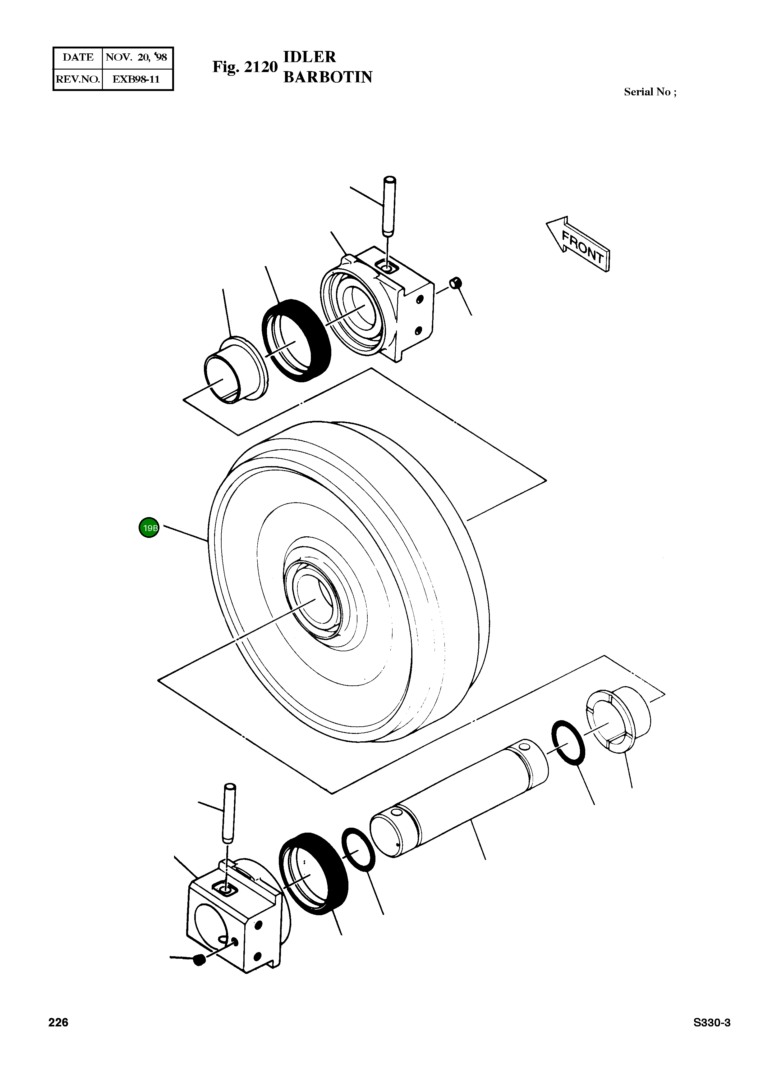 Направляющее колесо 2270-6104 Komatsu