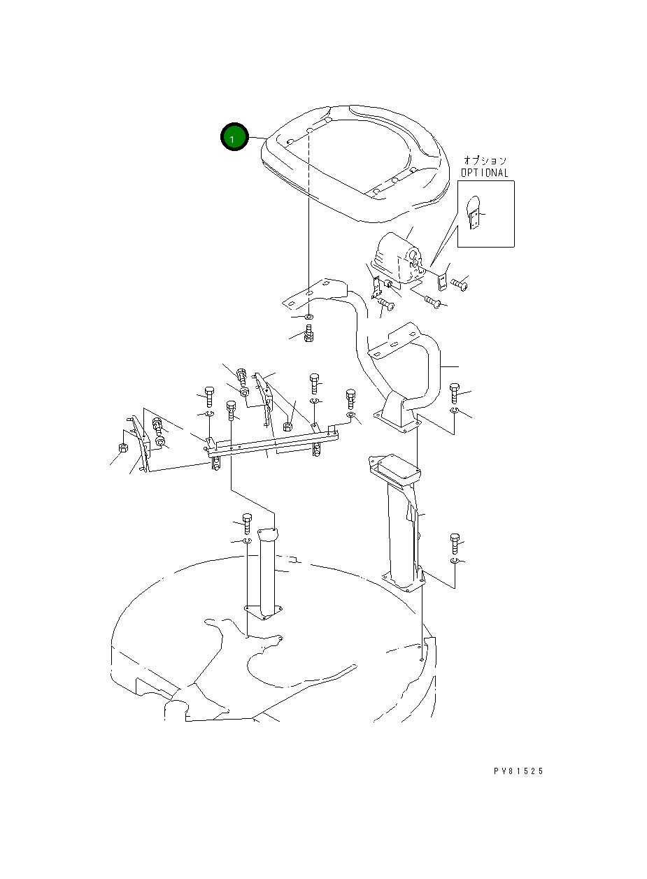 Крыша YM172964-68100 Komatsu