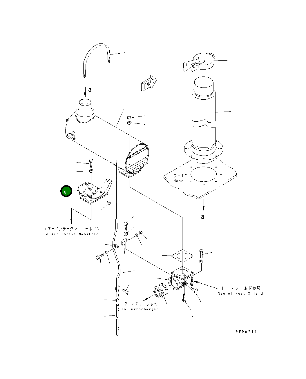 Кронштейн 6212-12-5850 Komatsu
