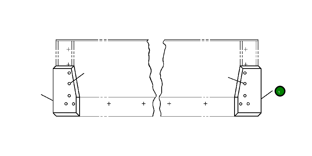 Накладной концевой резец, левый 152 396 Komatsu