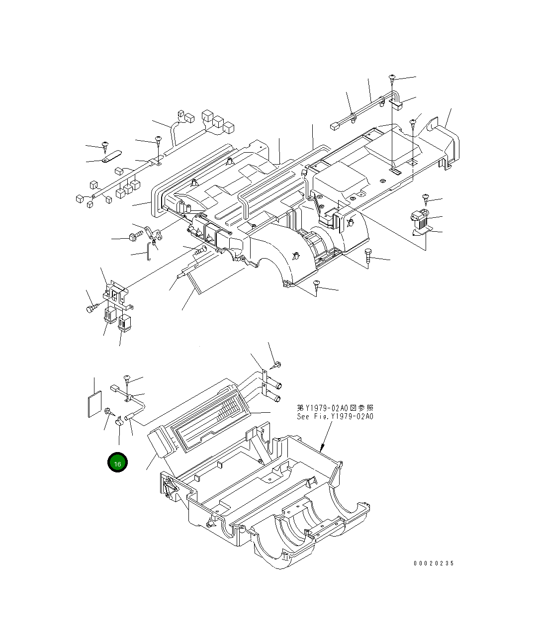 Клипса DK580529-7000 Komatsu