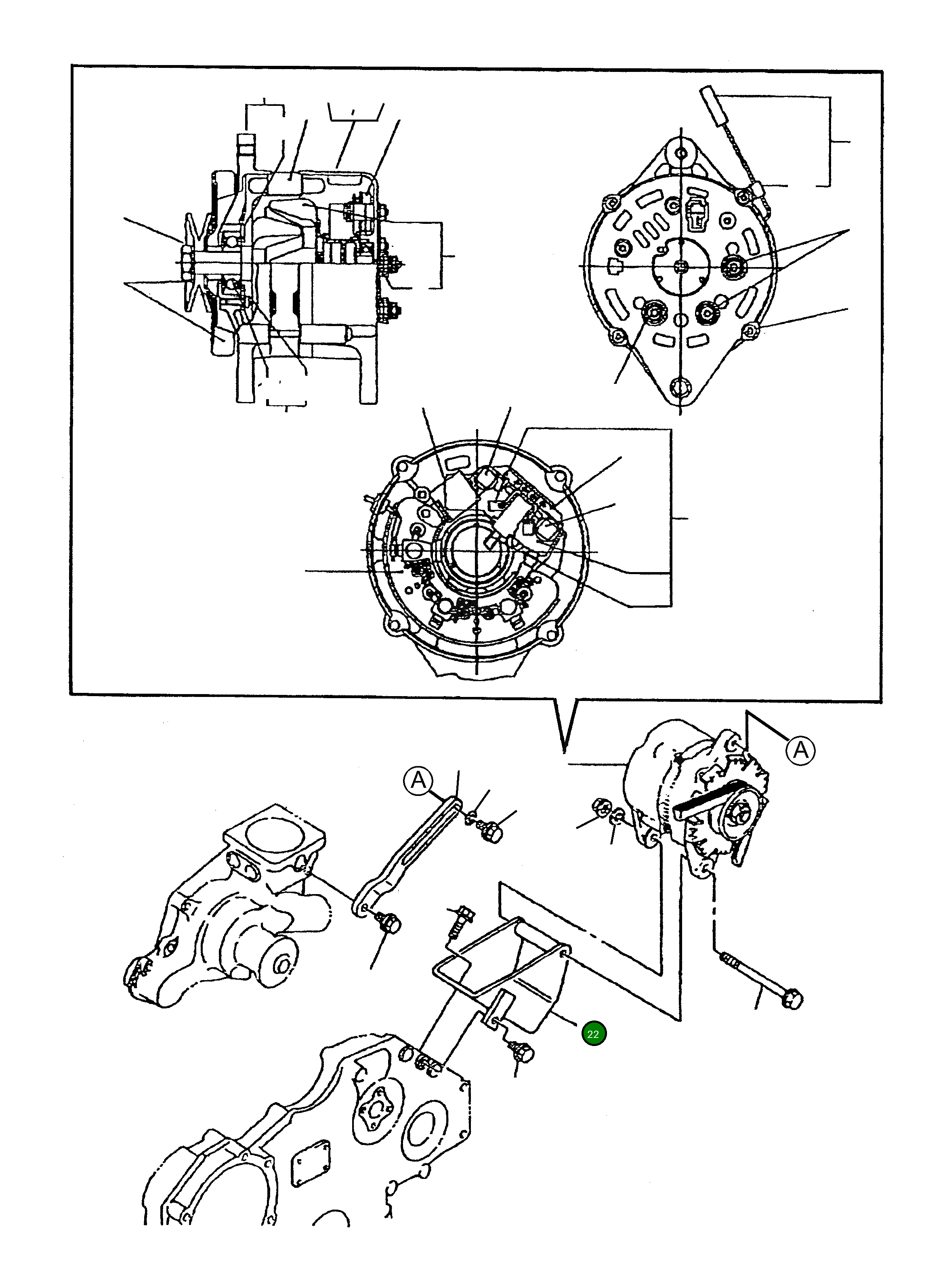 Кронштейн YM119593-77300 Komatsu