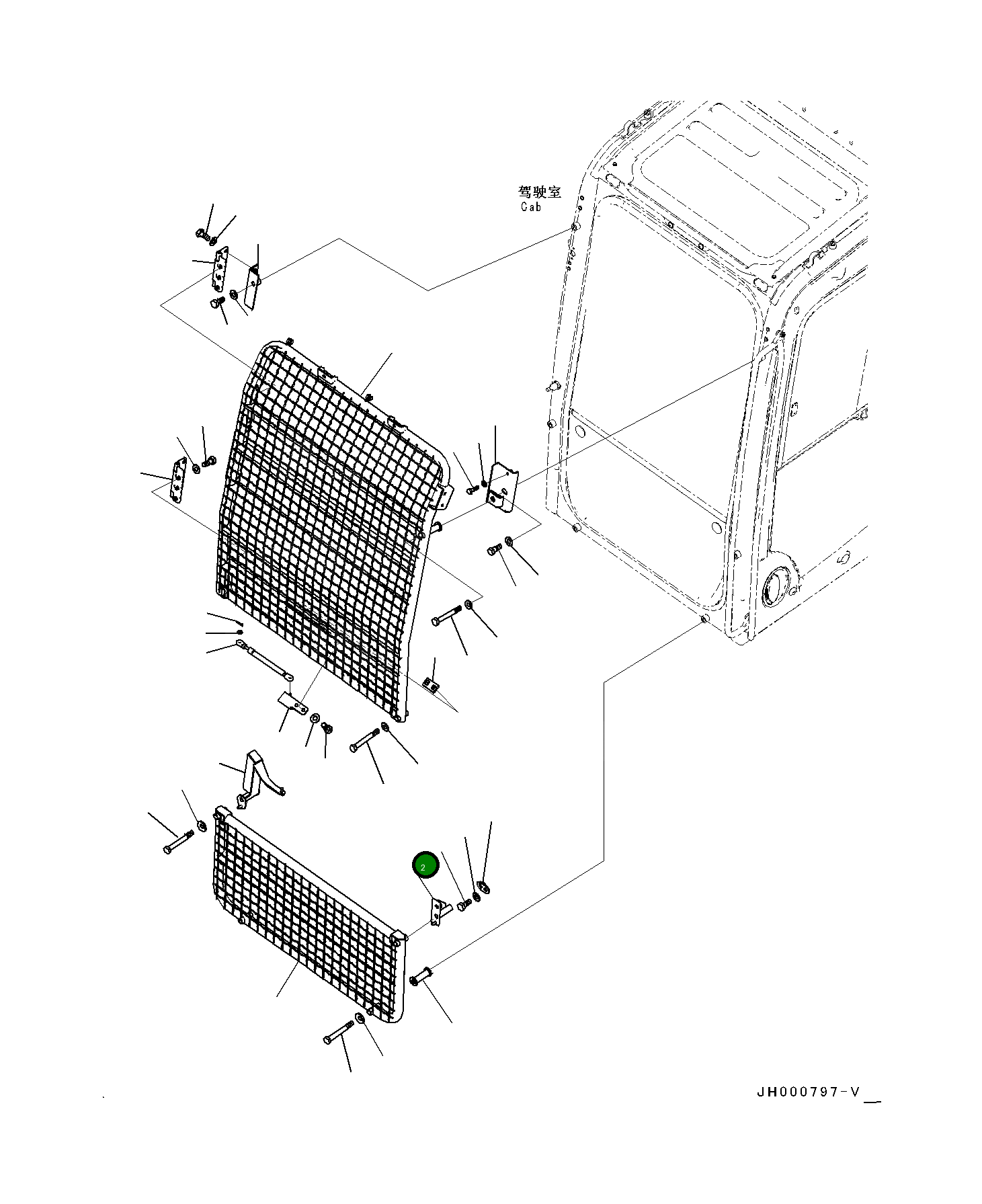 Кронштейн 203-954-6170 Komatsu