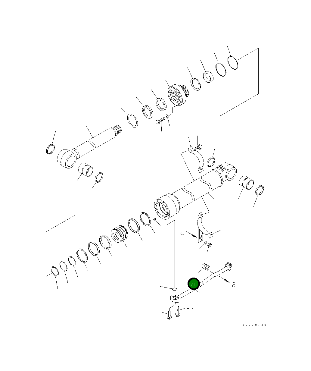 Клипса 07283-32736 Komatsu