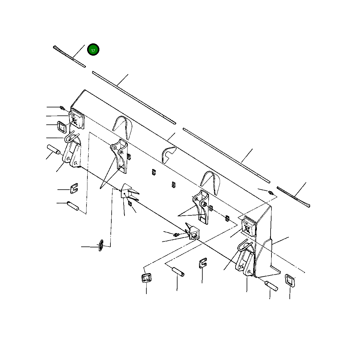 Левый концевой резец режущей кромки 734 824 C1 Komatsu