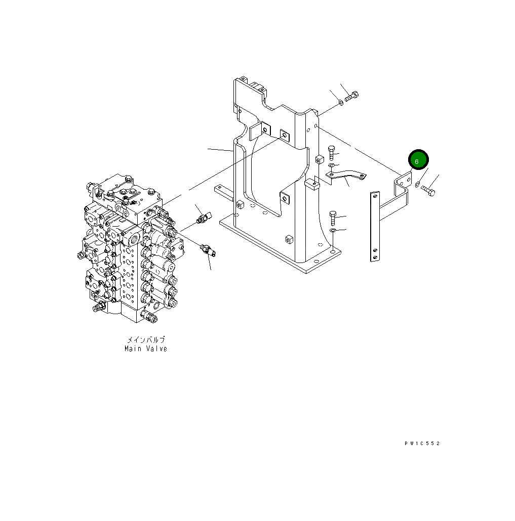 Кронштейн 207-62-71522 Komatsu