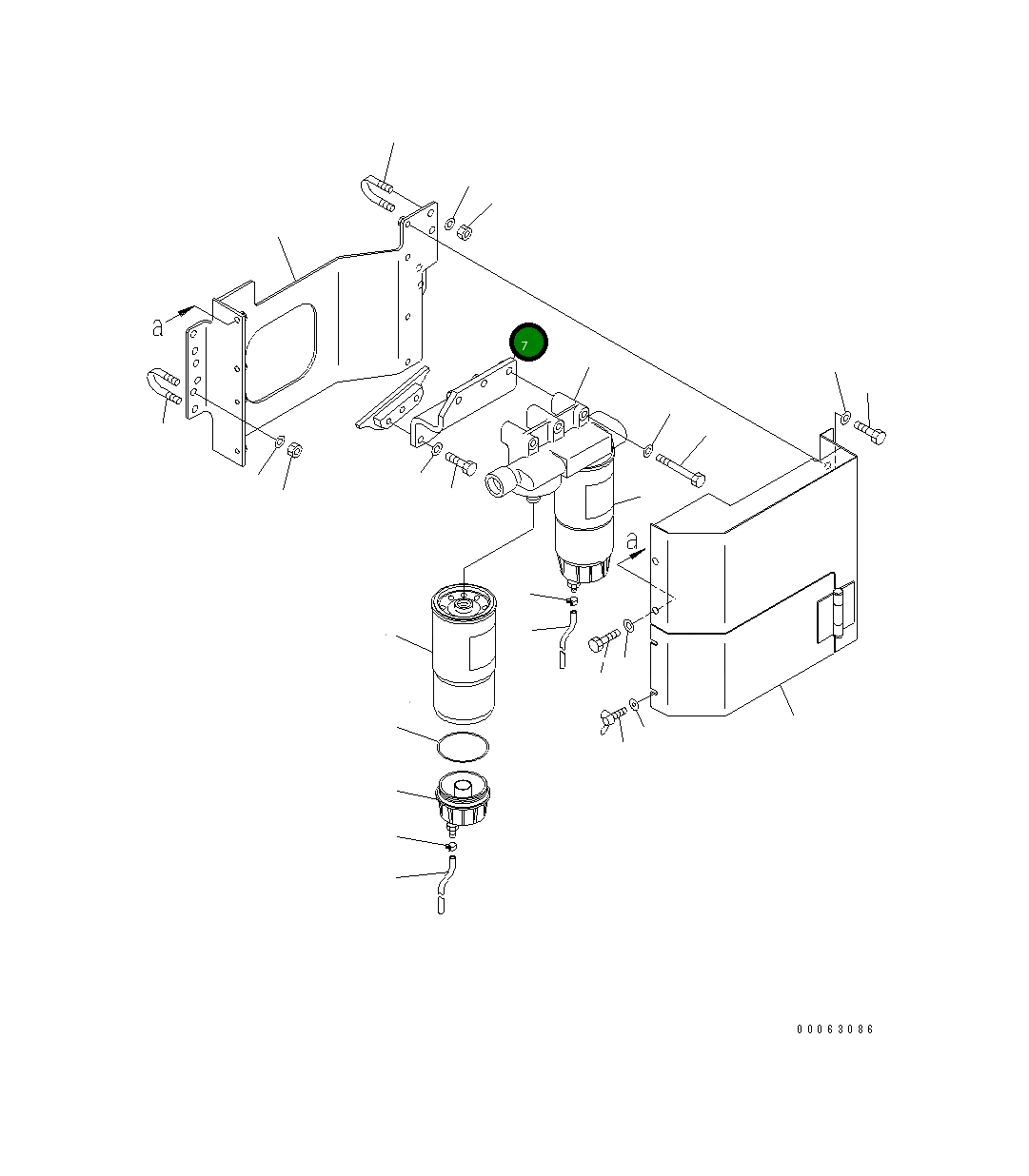 Кронштейн 569-84-81310 Komatsu
