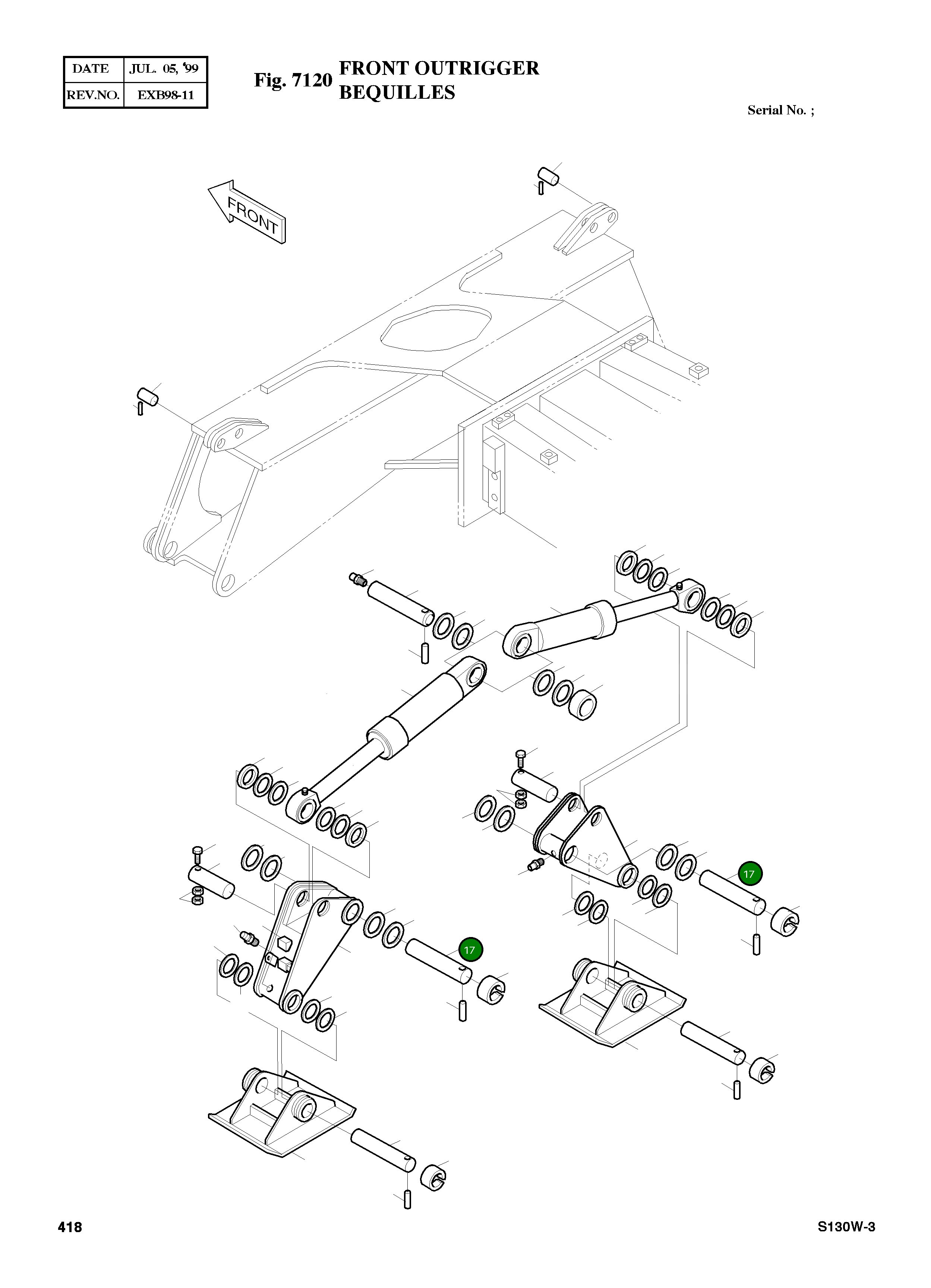 Палец 2123-4007 Komatsu