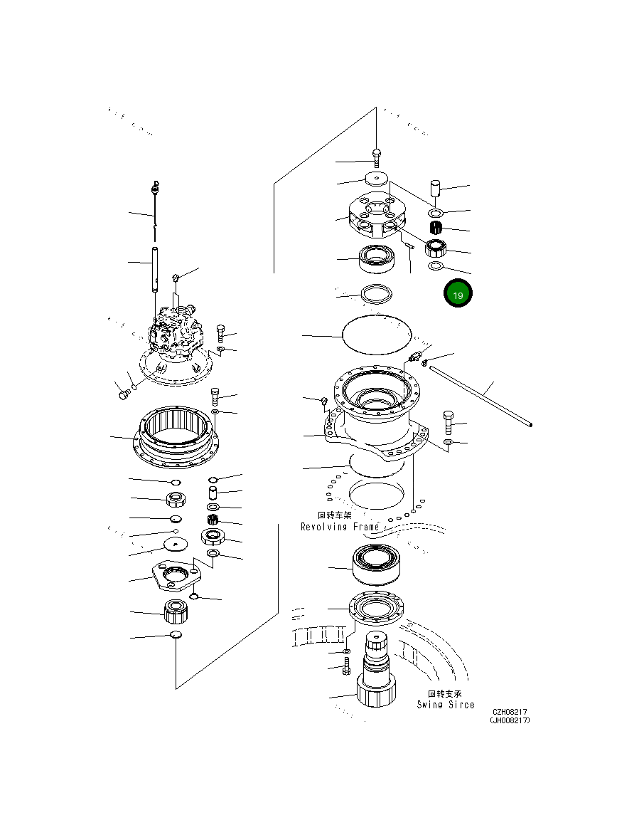 Палец 20Y-26-21330 Komatsu
