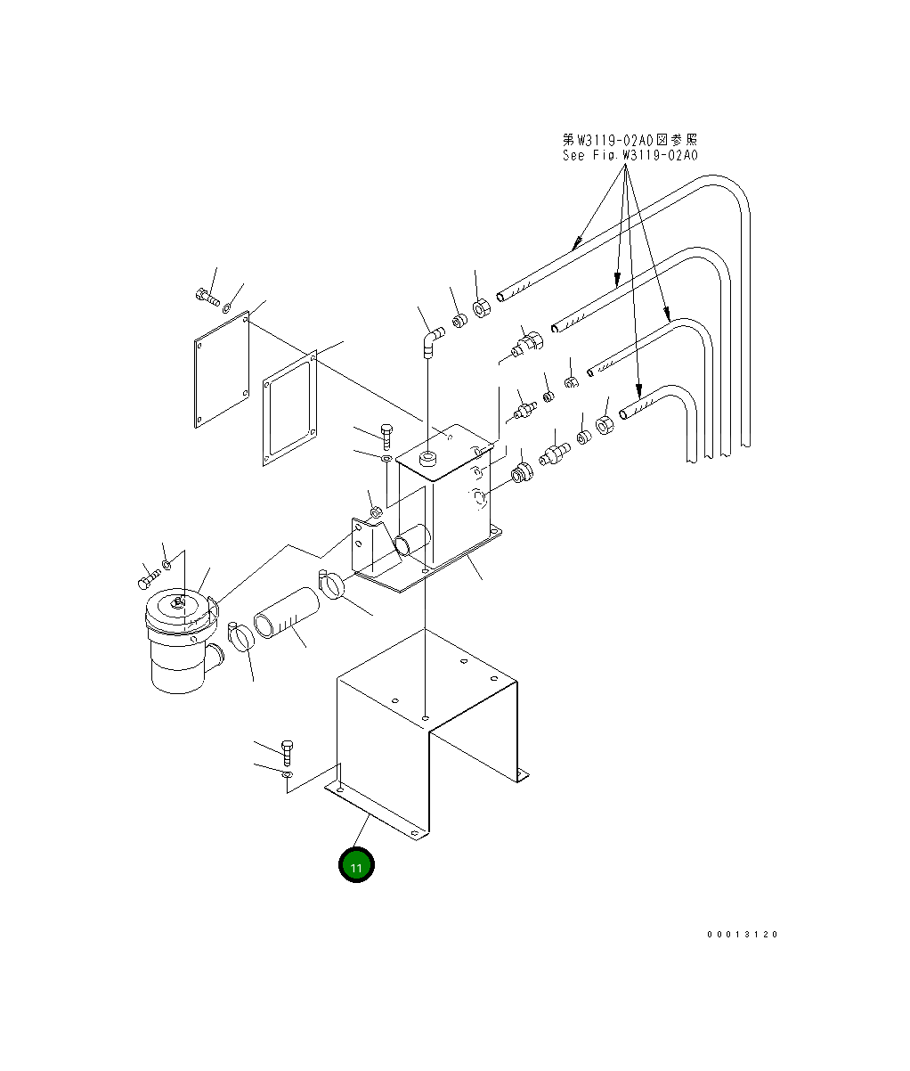 Кронштейн 569-92-82140 Komatsu