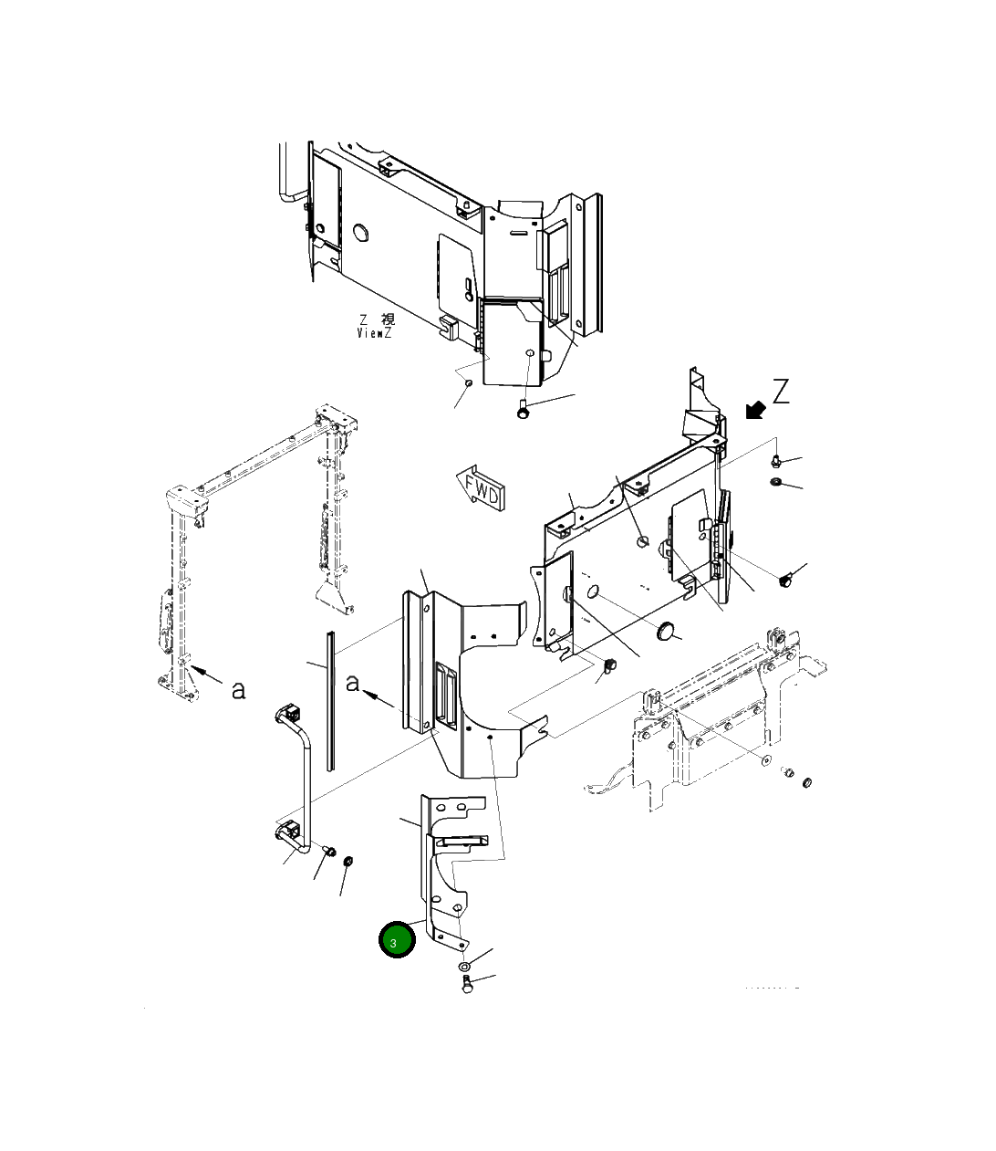 Кронштейн 421-54-53720 Komatsu