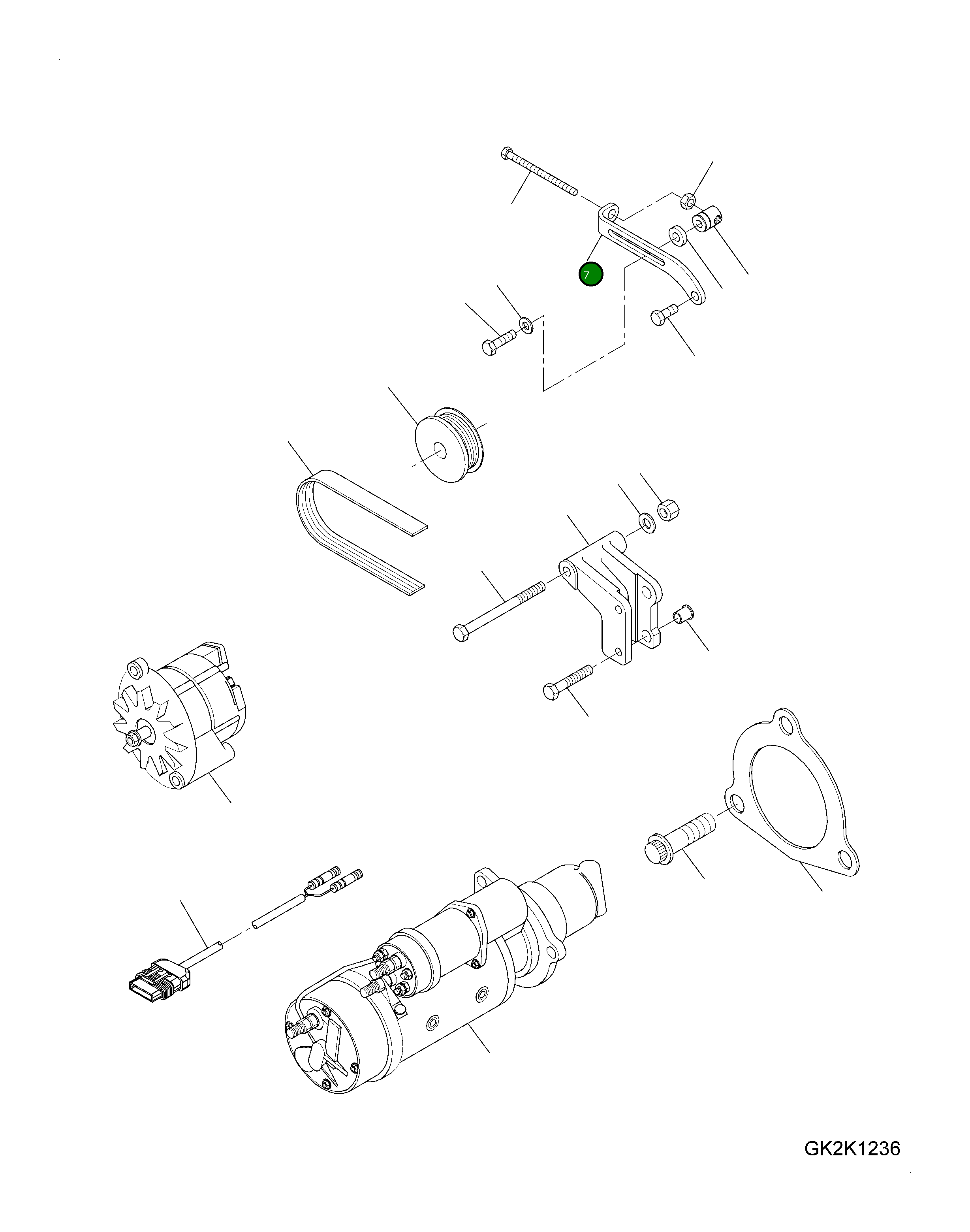 Кронштейн CU3821836 Komatsu