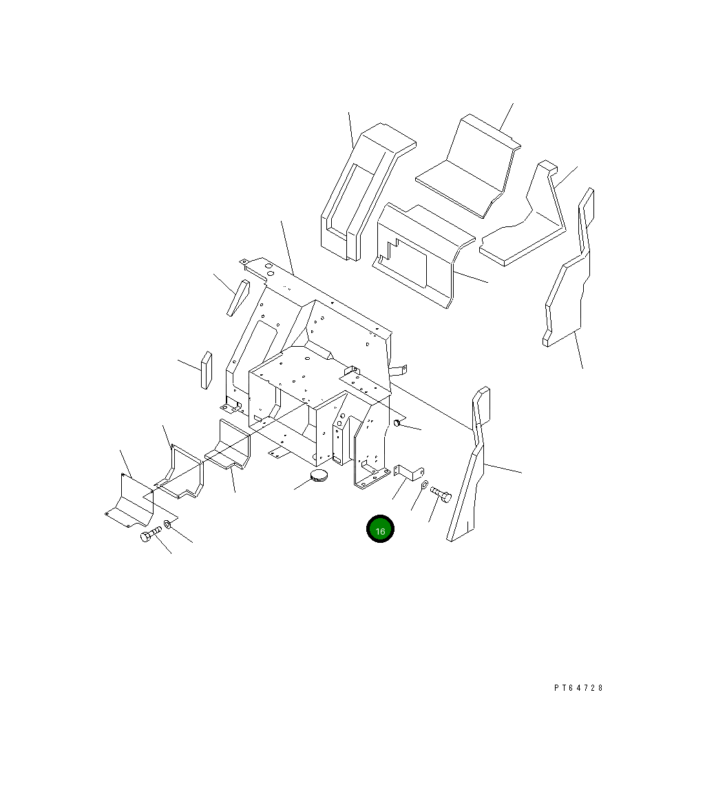 Кронштейн 22L-54-15831 Komatsu