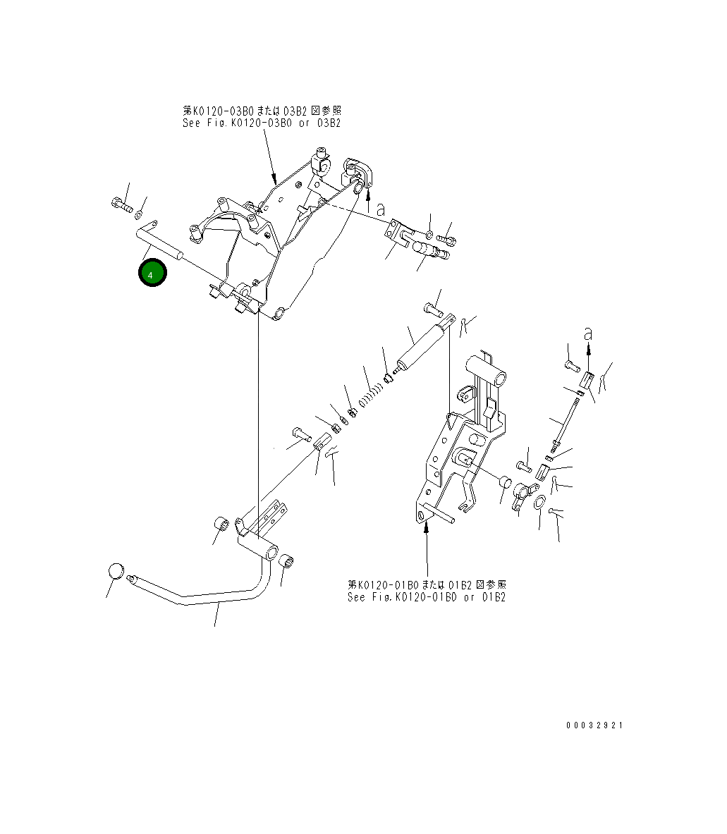 Палец 21U-43-32320 Komatsu
