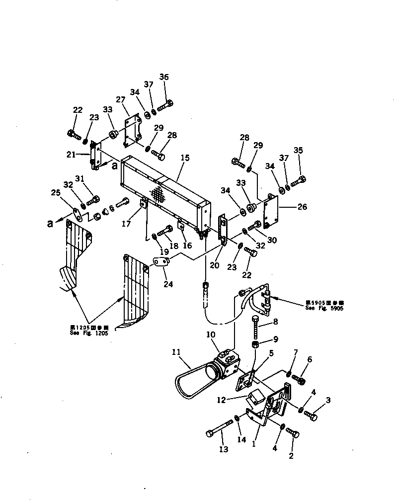Кронштейн 154-Z11-5291 Komatsu