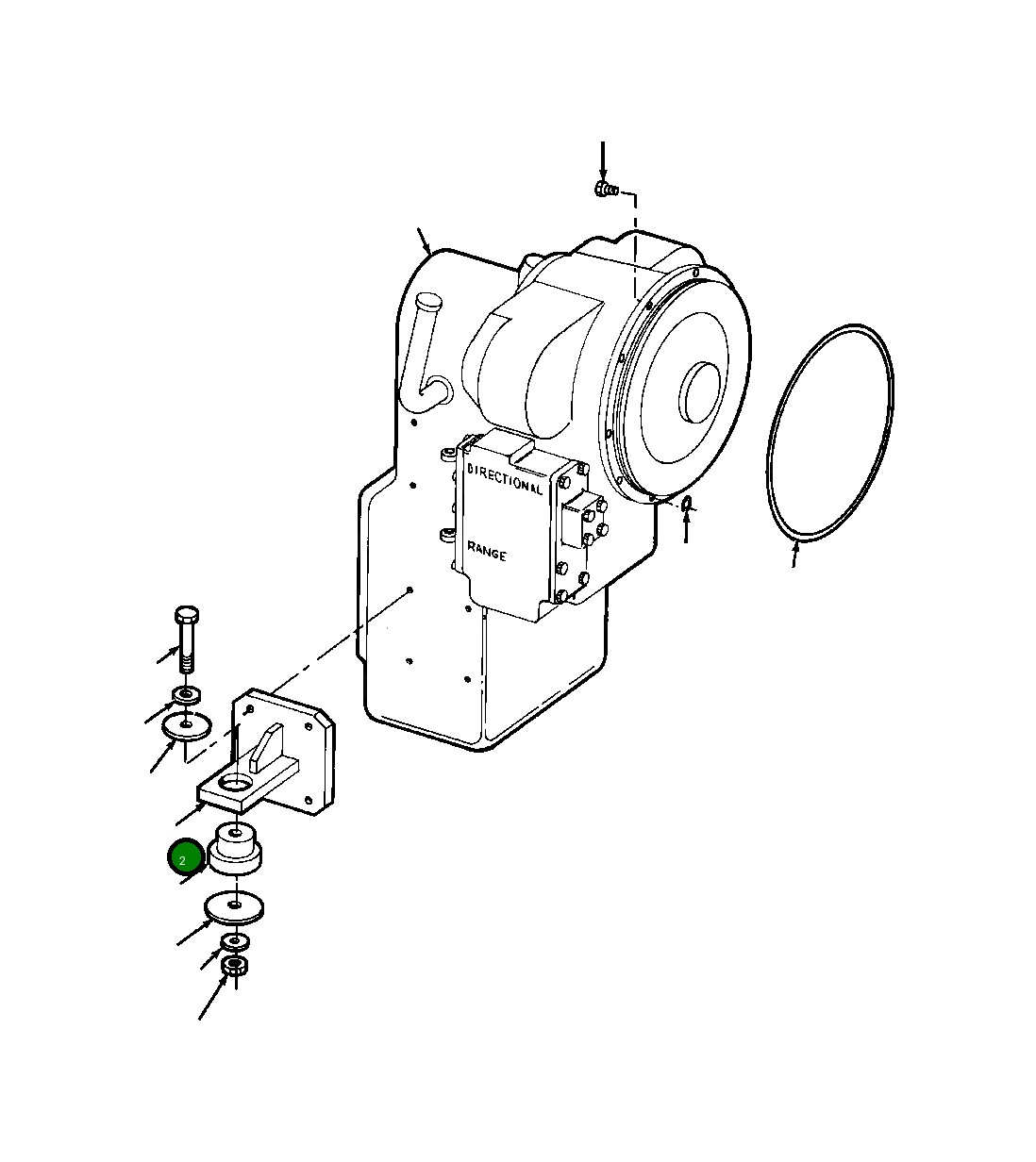 Основание крепления трансмиссии 943 879 C2 Komatsu