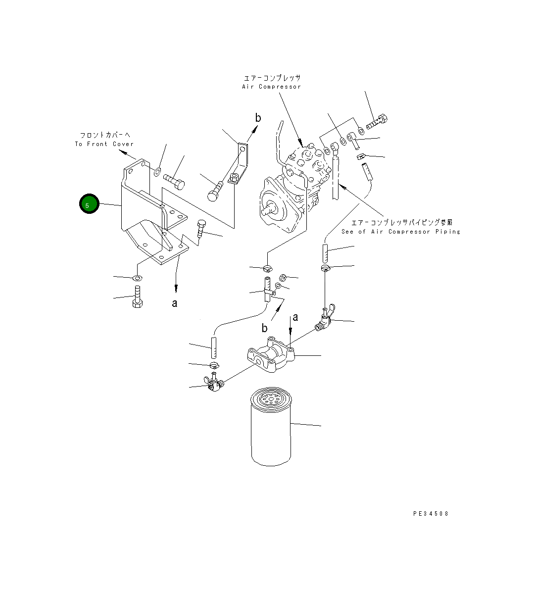 Кронштейн 566-07-6A940 Komatsu