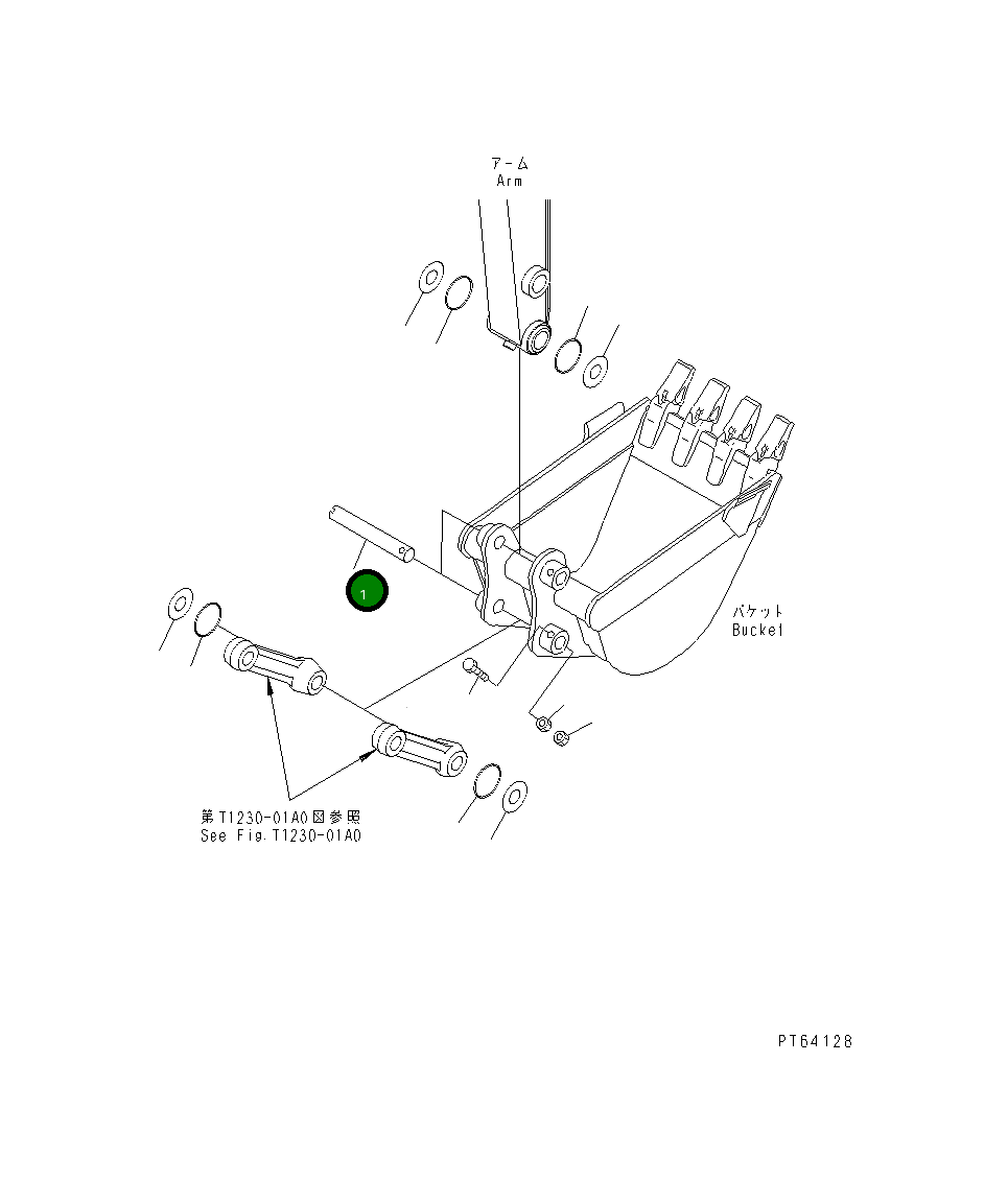 Палец 21U-70-31732 Komatsu