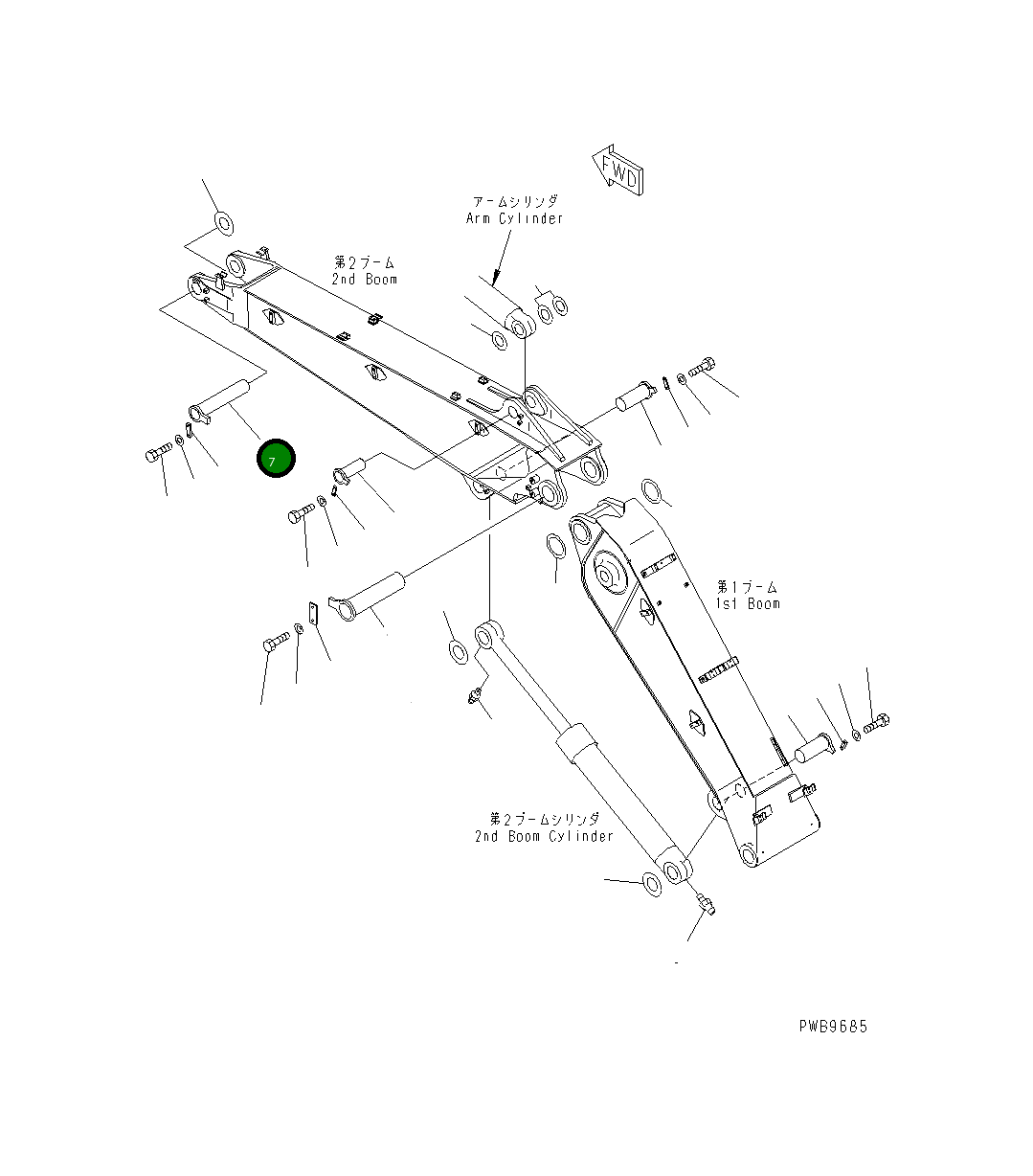 Палец 206-70-K1780 Komatsu