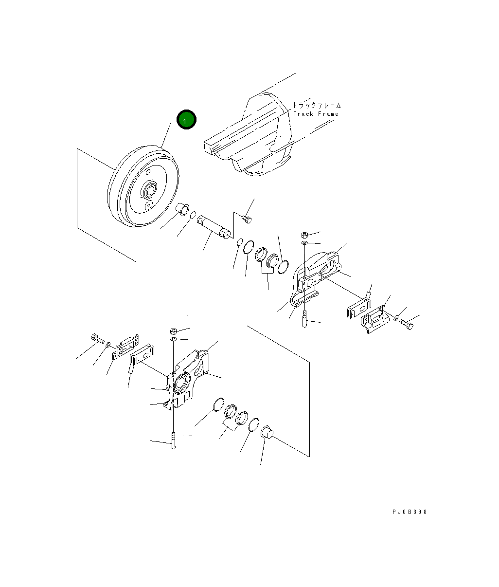 Направляющее колесо 14X-30-12115 Komatsu