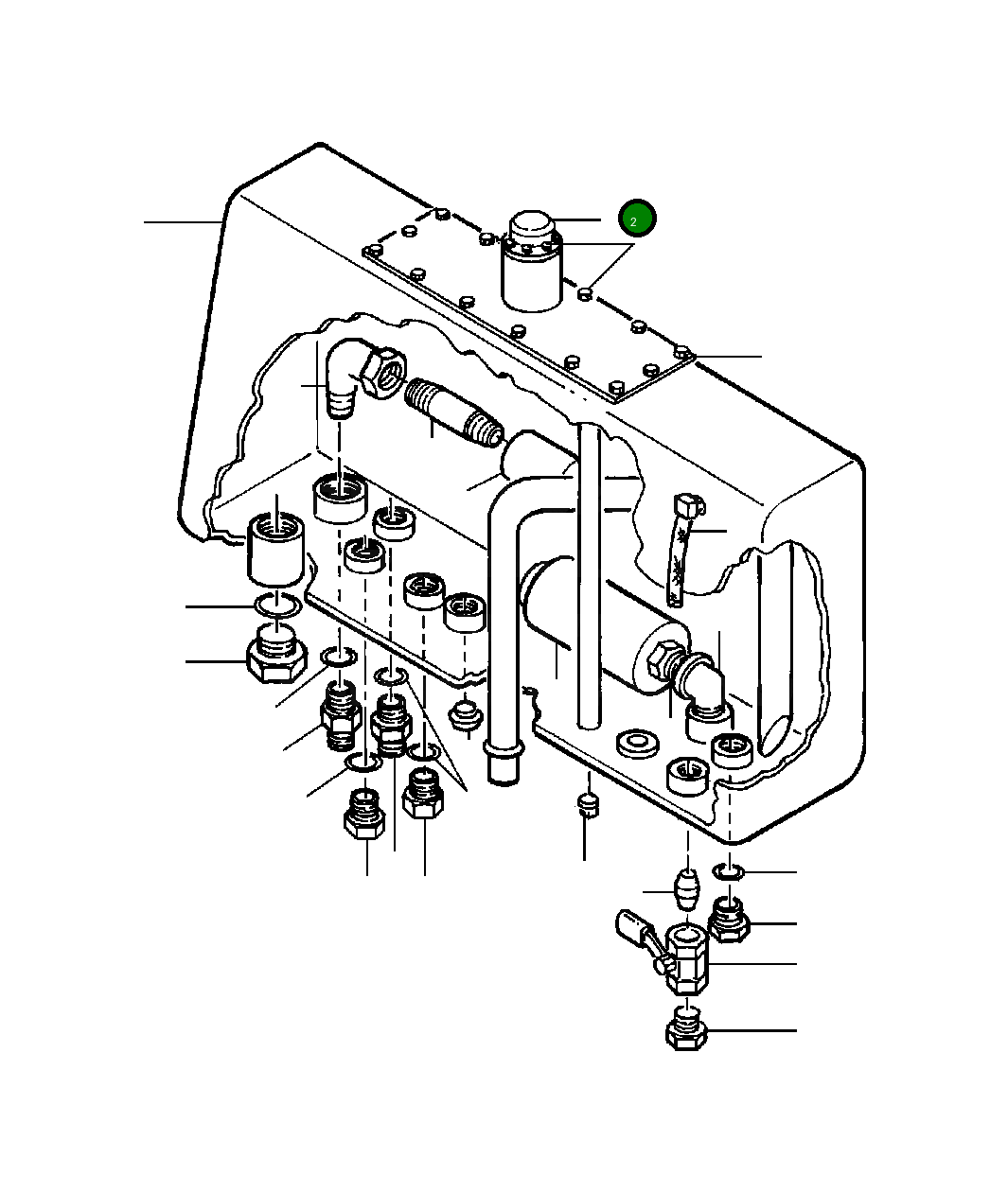 Левая направляющая защиты шланга 112 454 Komatsu