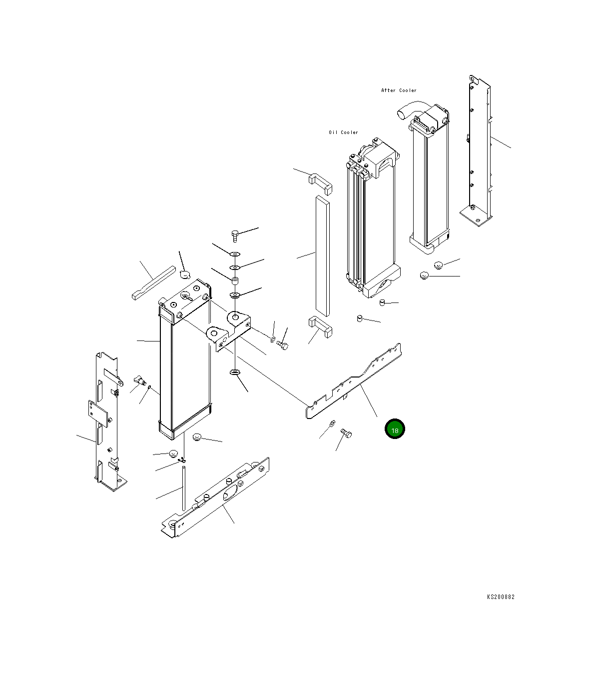 Кронштейн 206-03-21172 Komatsu