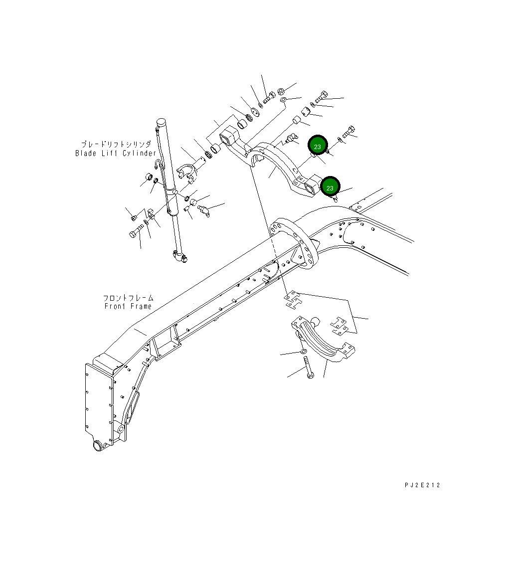 Палец 23B-43-35280 Komatsu