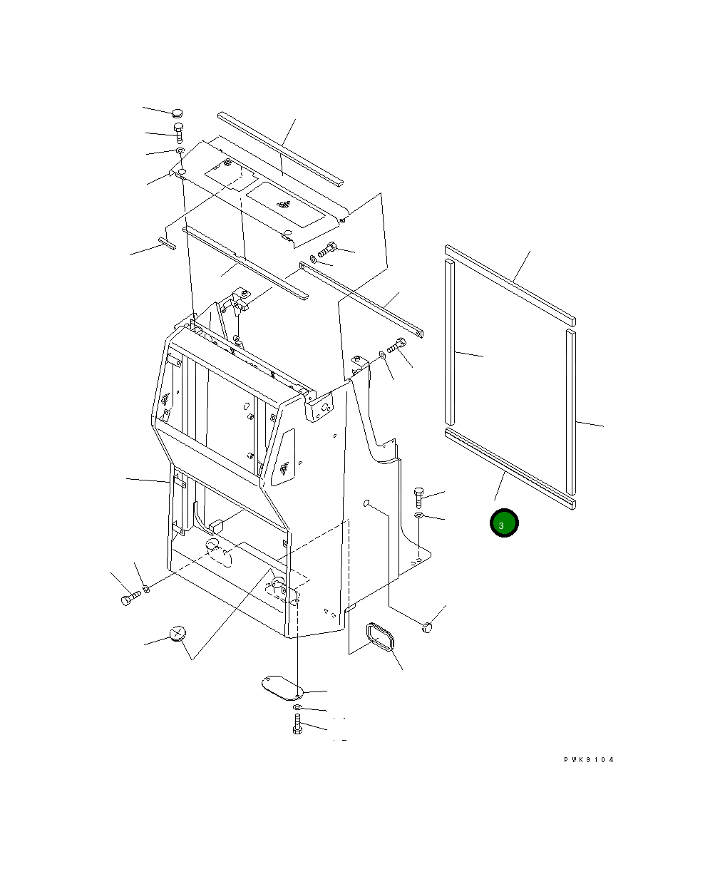 Лист 134-54-61370 Komatsu