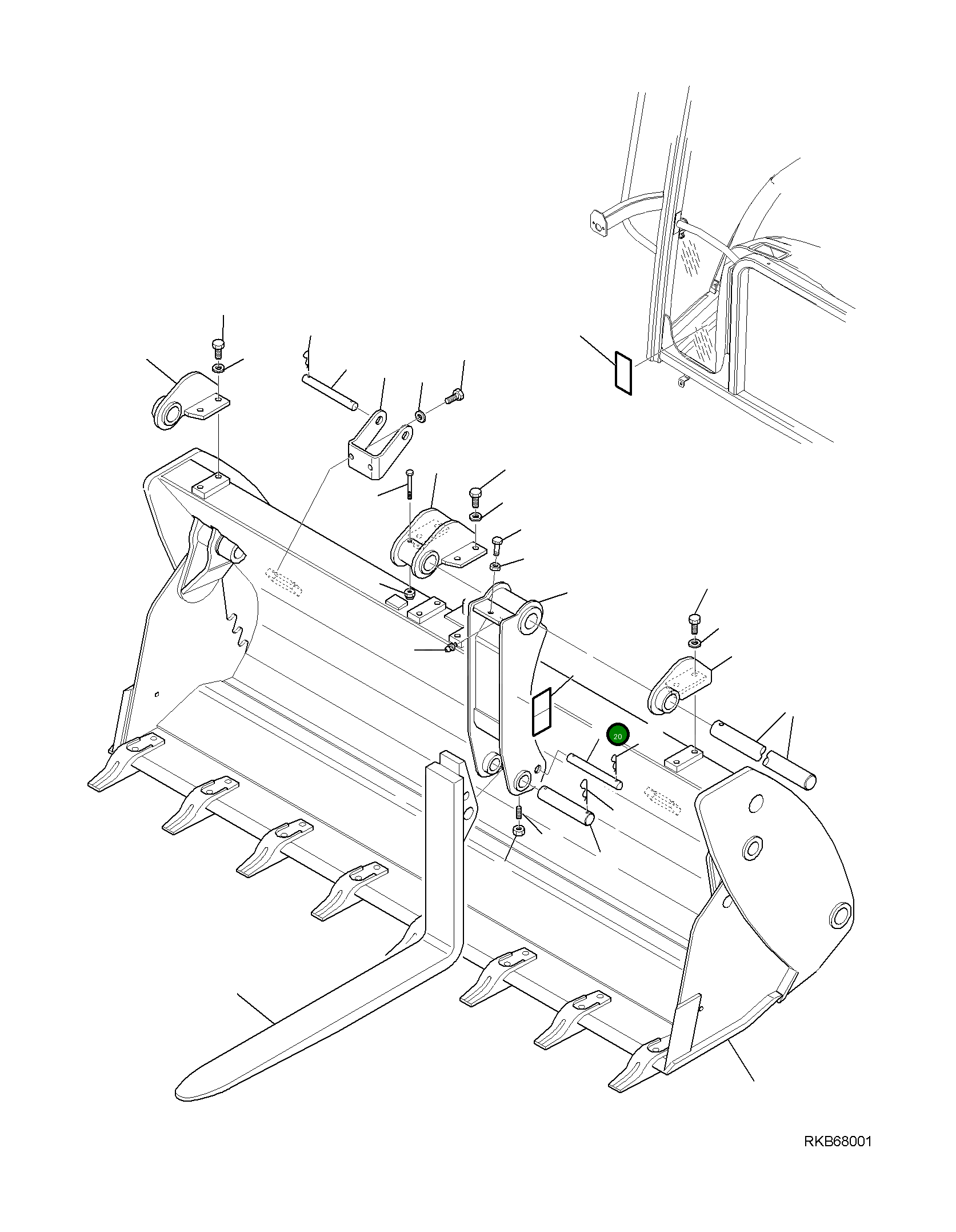 Наклейка 42N-93-12890 Komatsu