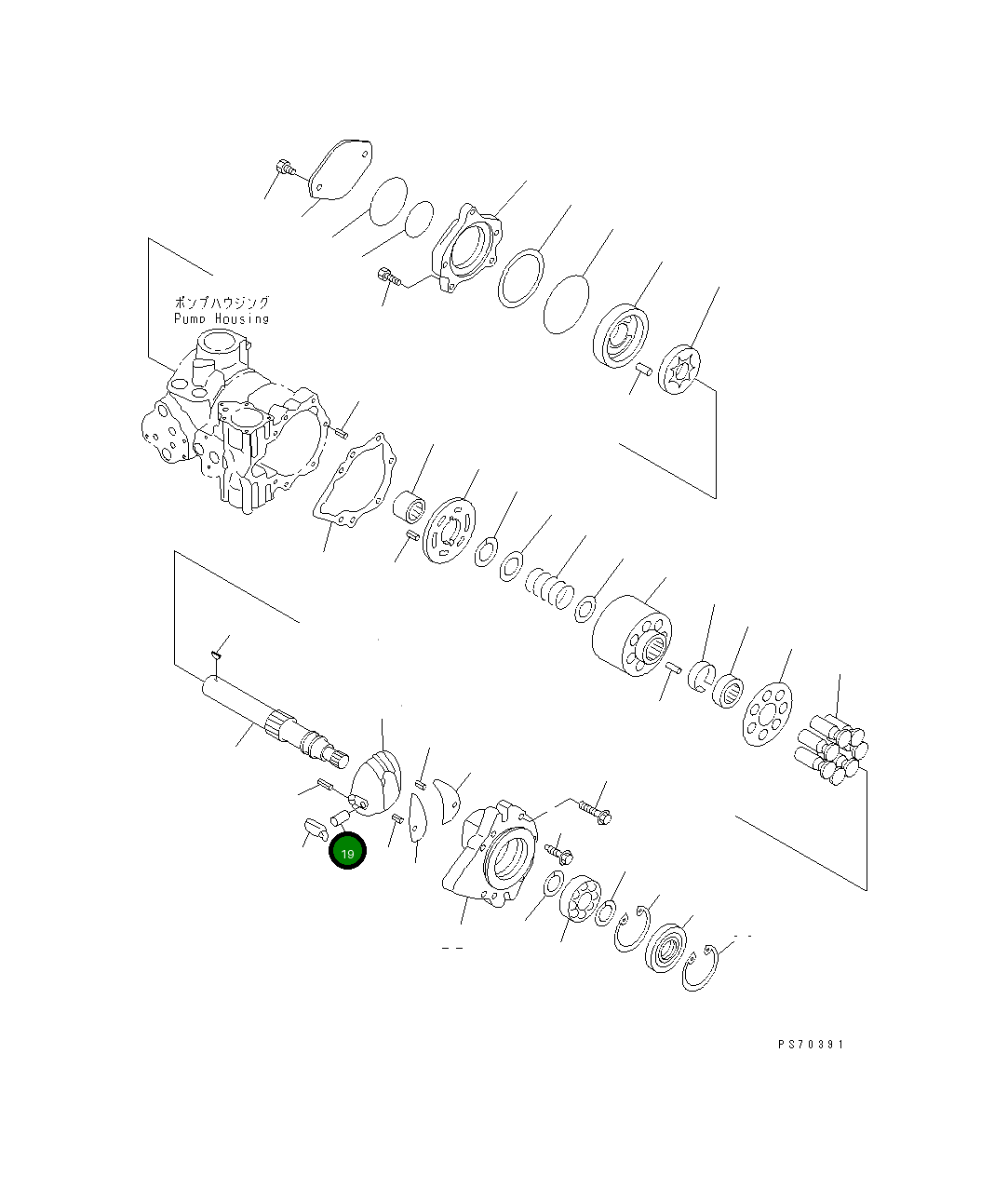 Палец 258-81-21450 Komatsu