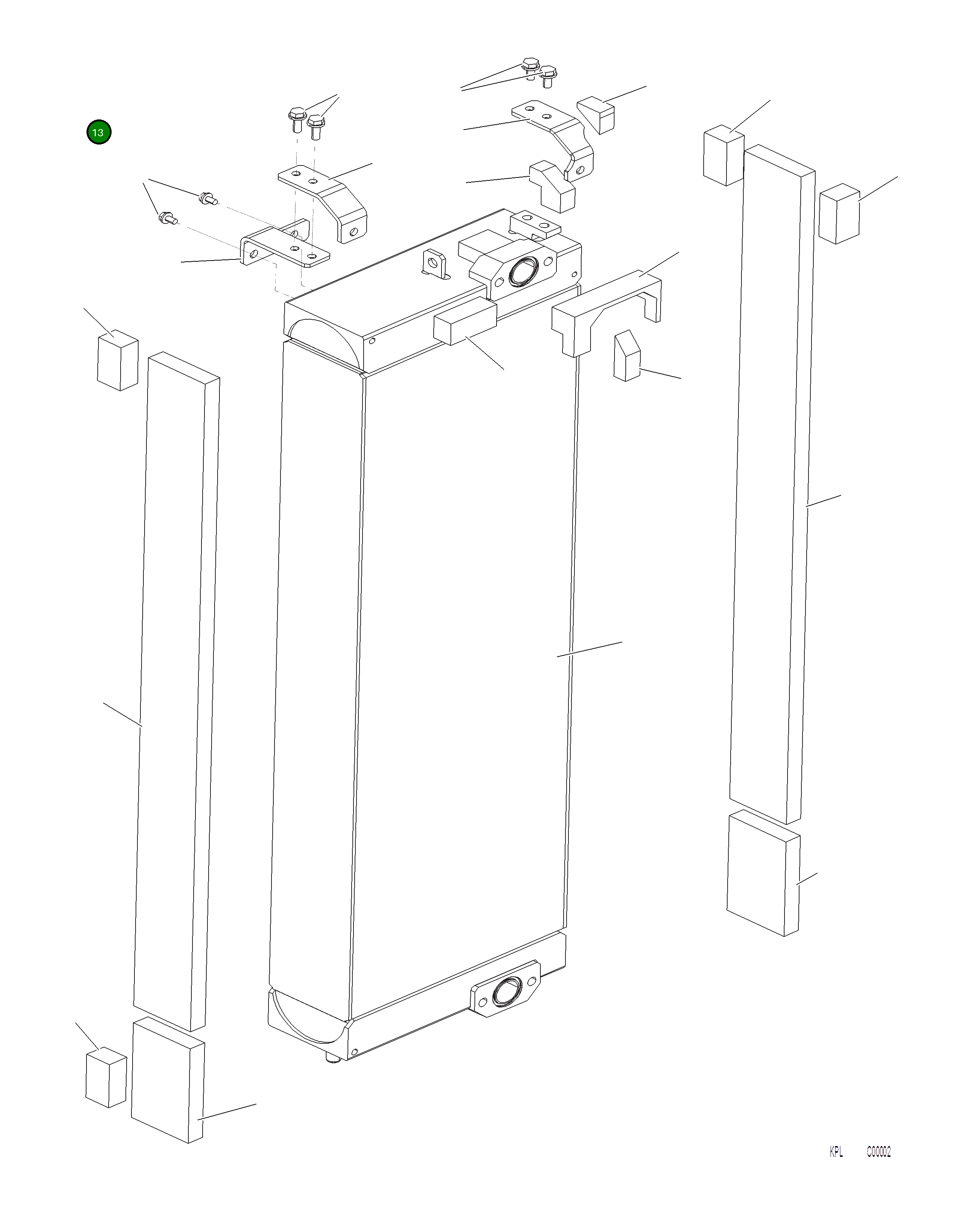 Кронштейн 2A7-03-A0080 Komatsu