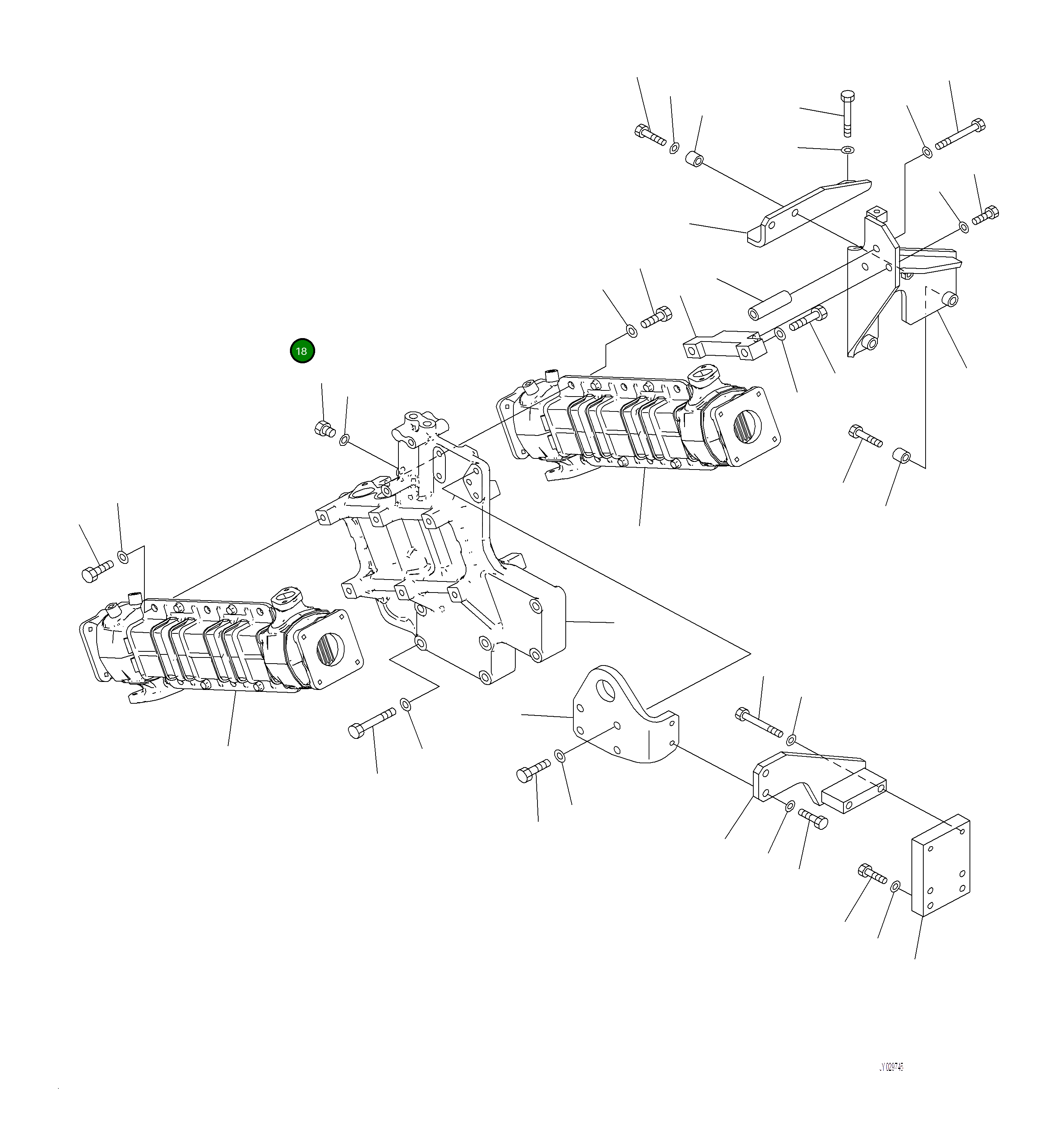 Кронштейн 6263-61-7540 Komatsu