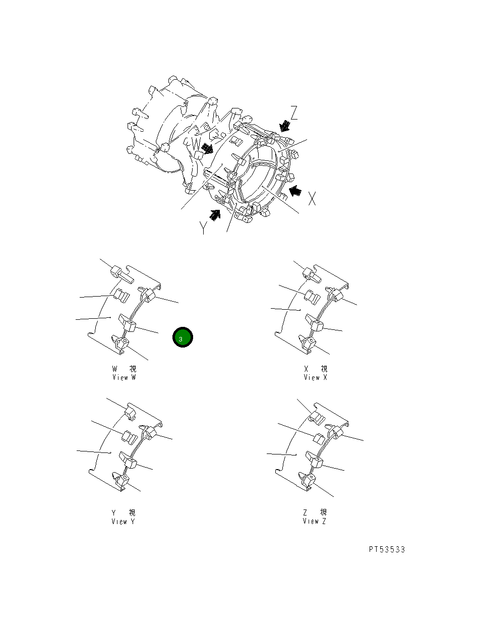 Коробка резцов в сборе (приварная) 26C-70-11860 Komatsu