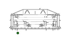 Левый концевой резец 1297 575 H1 Komatsu