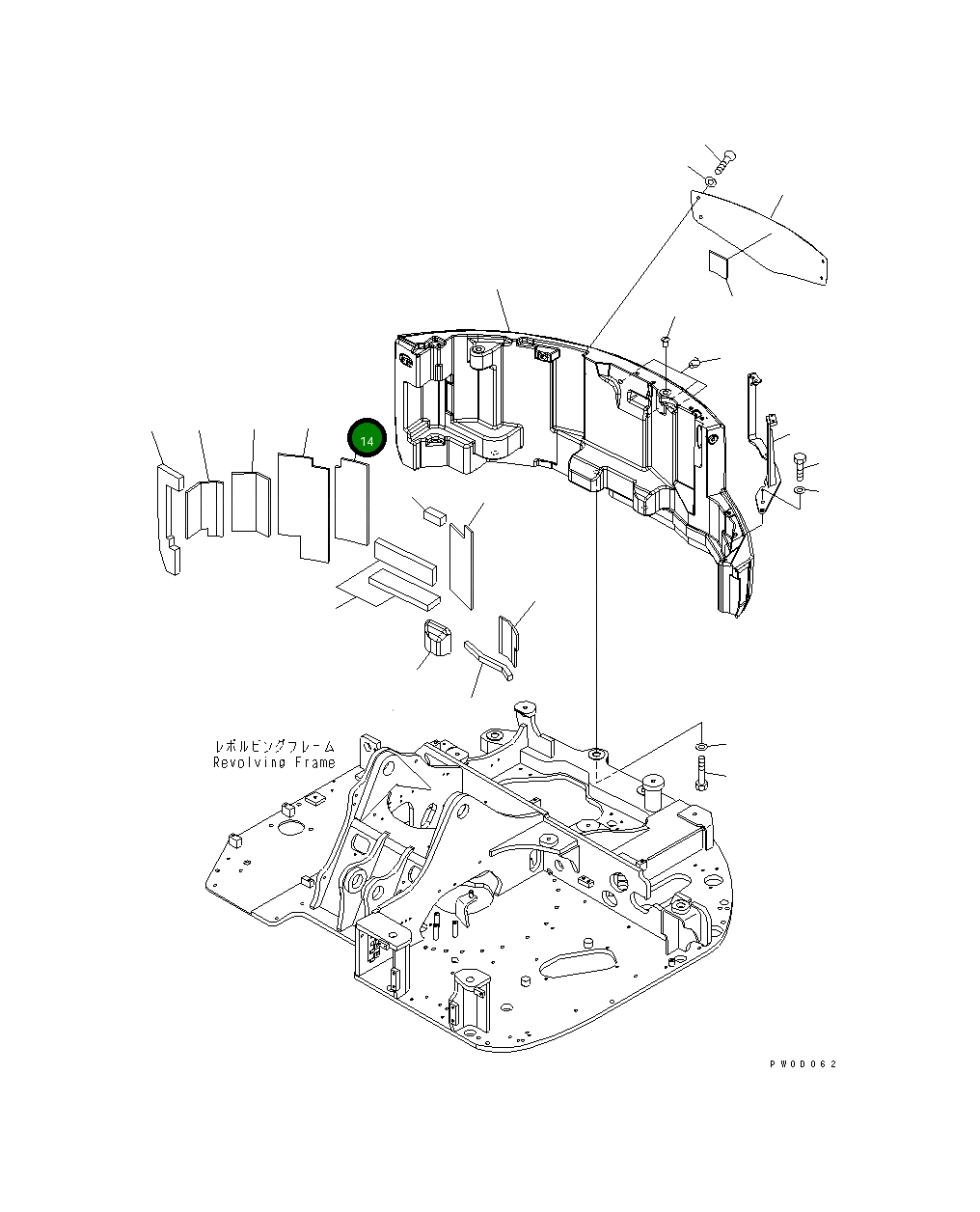 Лист 21W-46-42480 Komatsu