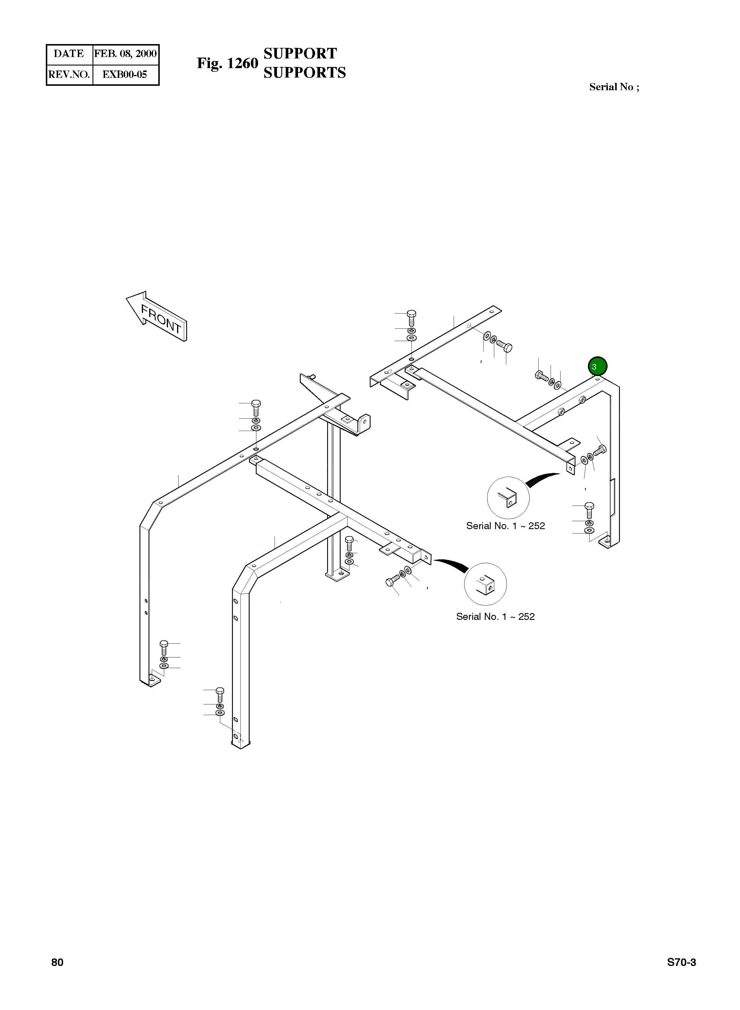 Опора 2195-3628B Komatsu