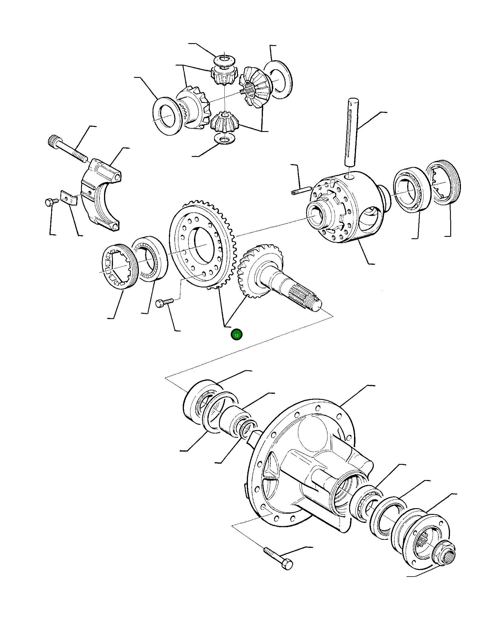 Коническая шестерня в сборе MI3227013 Komatsu